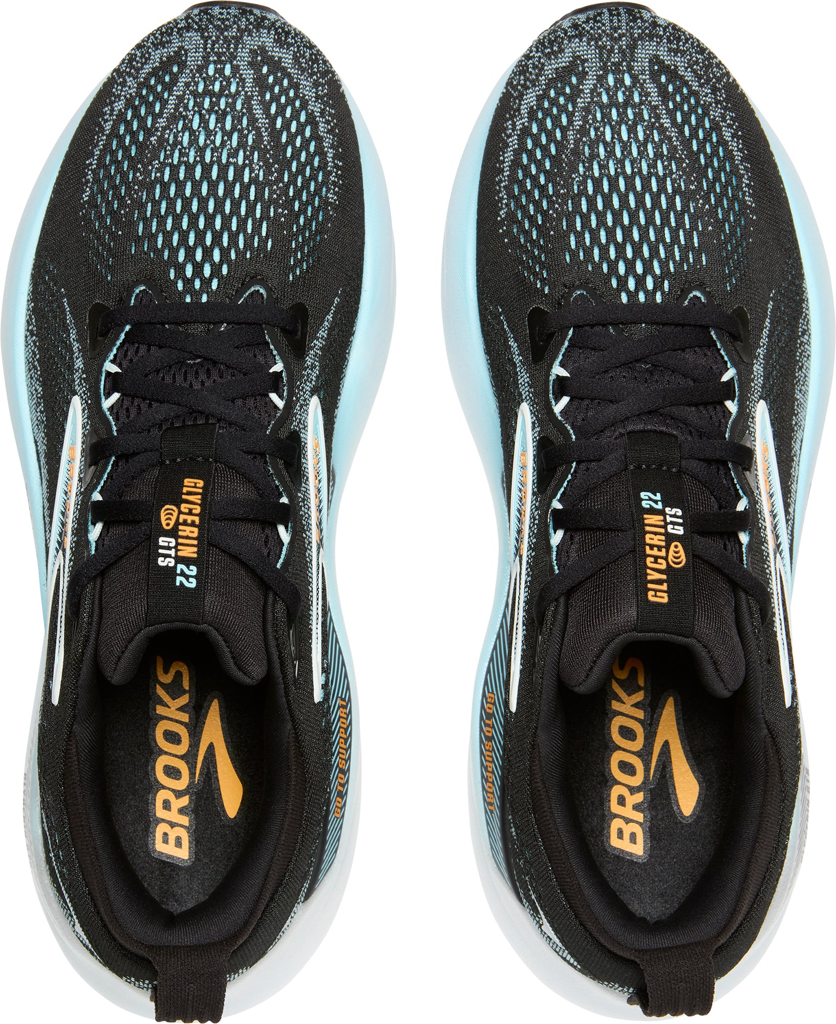 Brooks Glycerin GTS 22 Mens Running Shoes - Black - Image 4