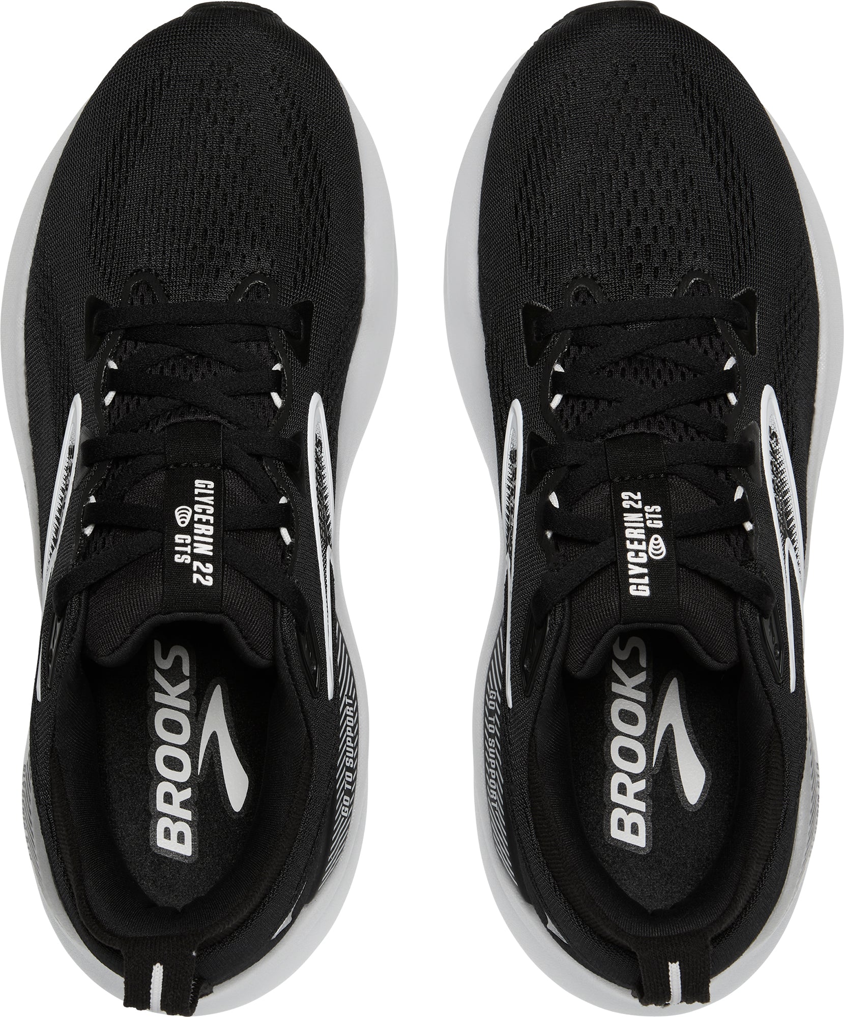 Brooks Glycerin GTS 22 WIDE FIT Womens Running Shoes - Black - Image 4