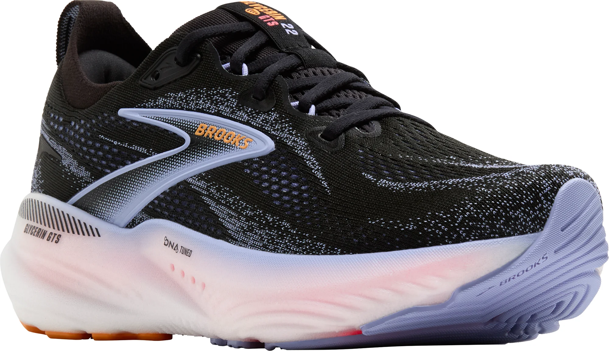 Brooks Glycerin GTS 22 Womens Running Shoes - Black - Image 2