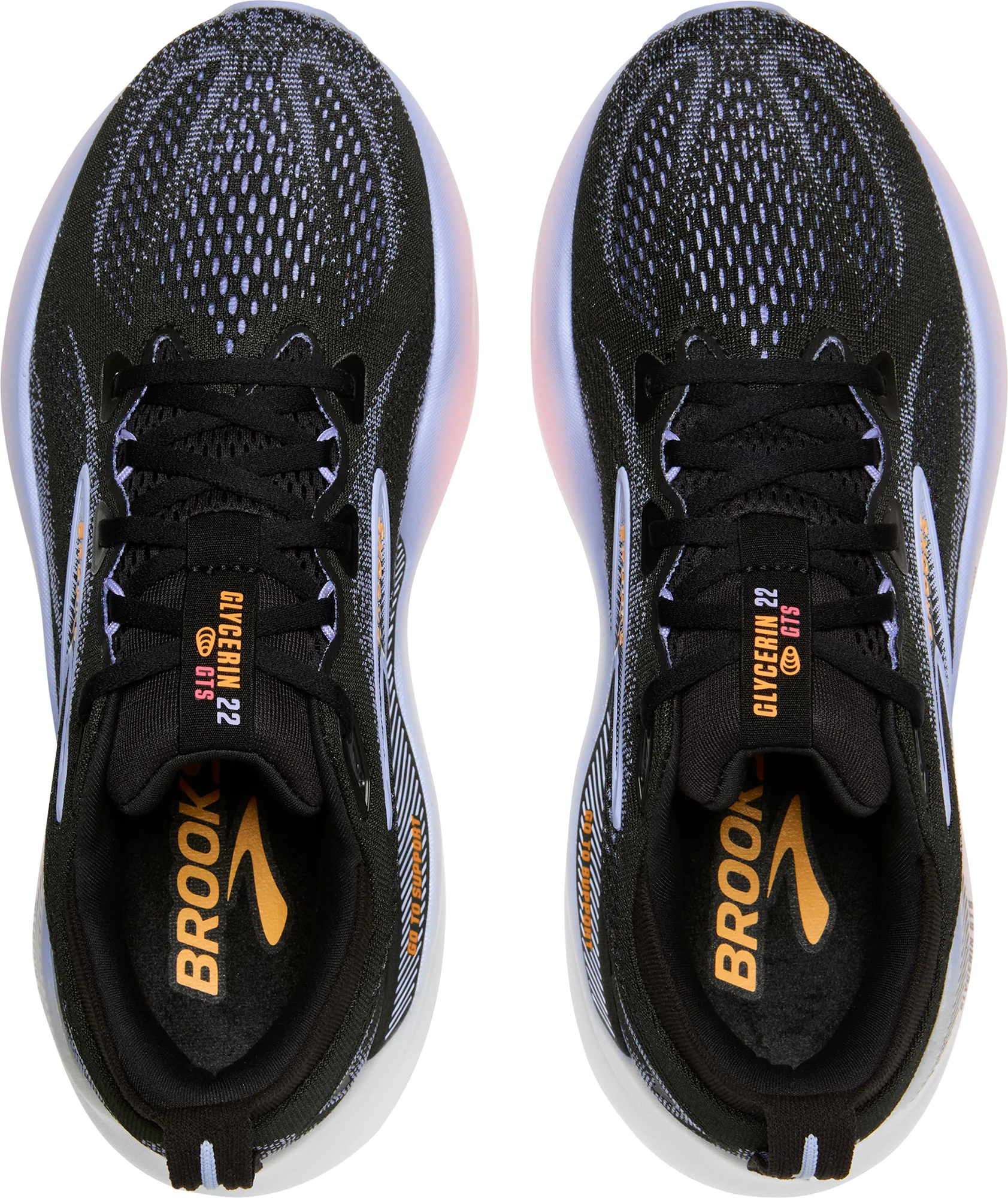 Brooks Glycerin GTS 22 Womens Running Shoes - Black - Image 4