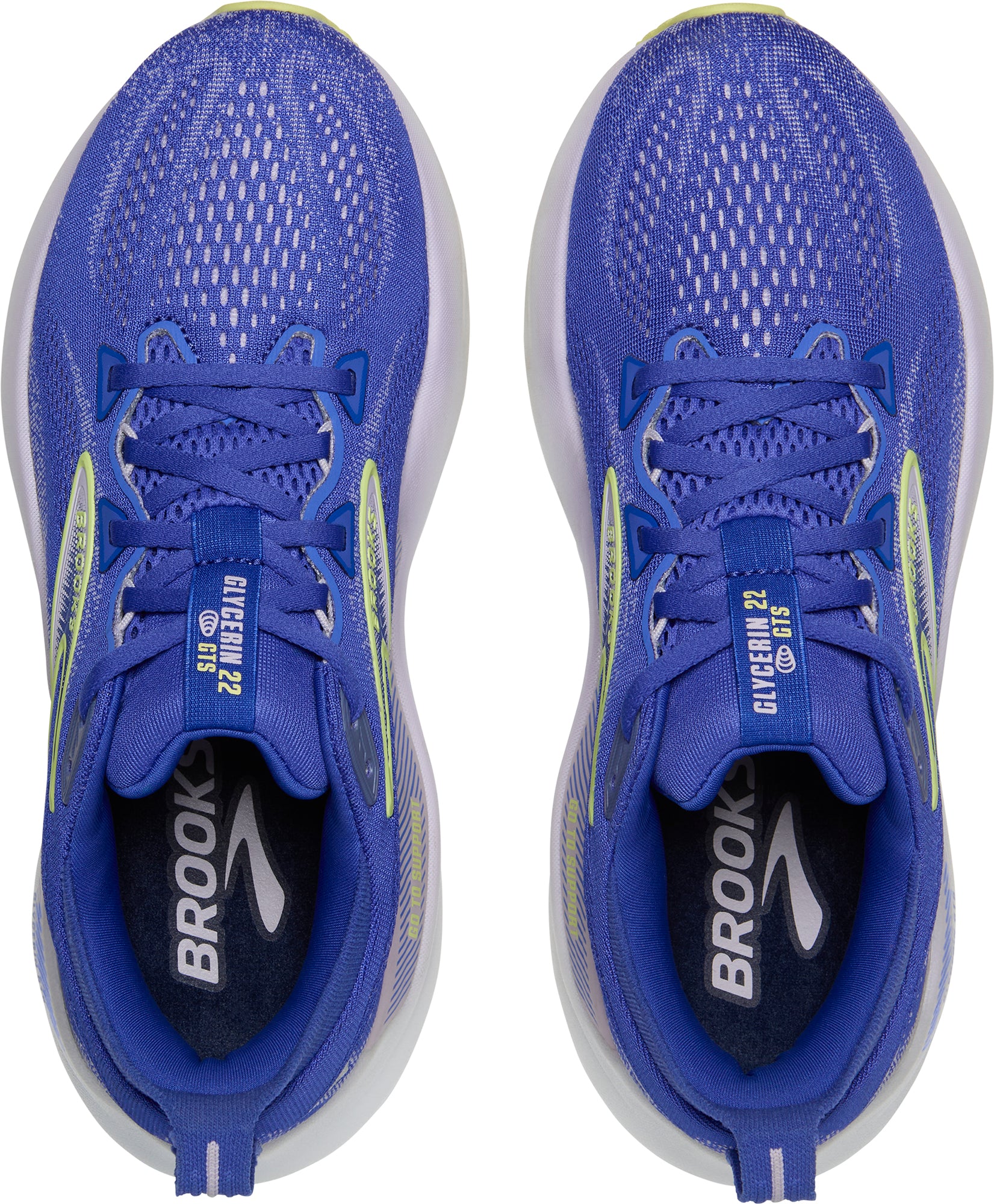 Brooks Glycerin GTS 22 Womens Running Shoes - Blue - Image 4