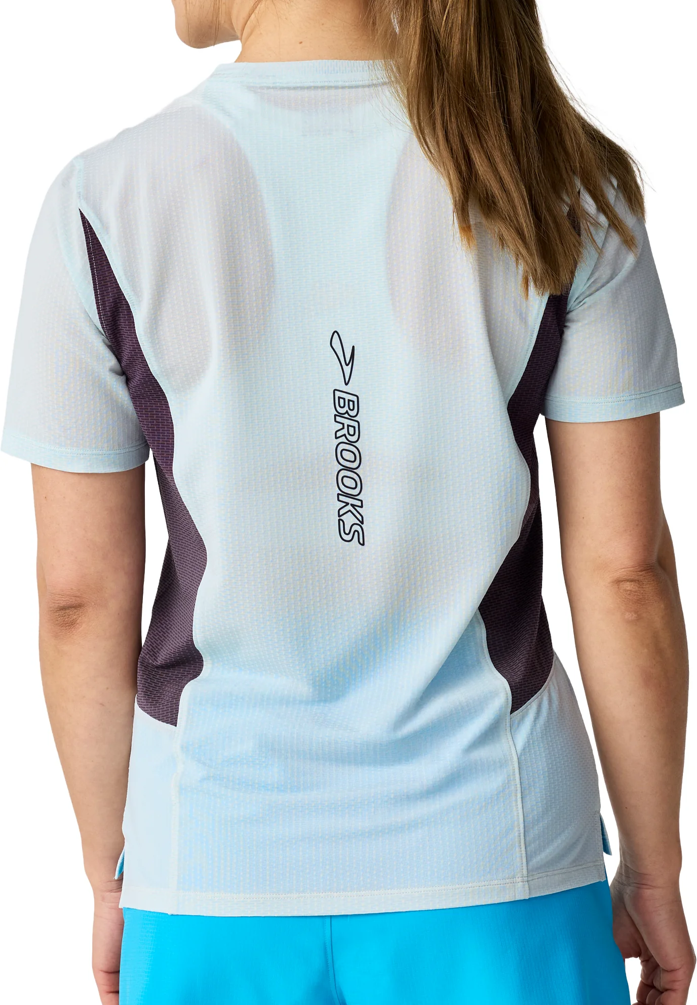 Brooks High Point 2.0 Short Sleeve Womens Running Top - Blue - Image 2