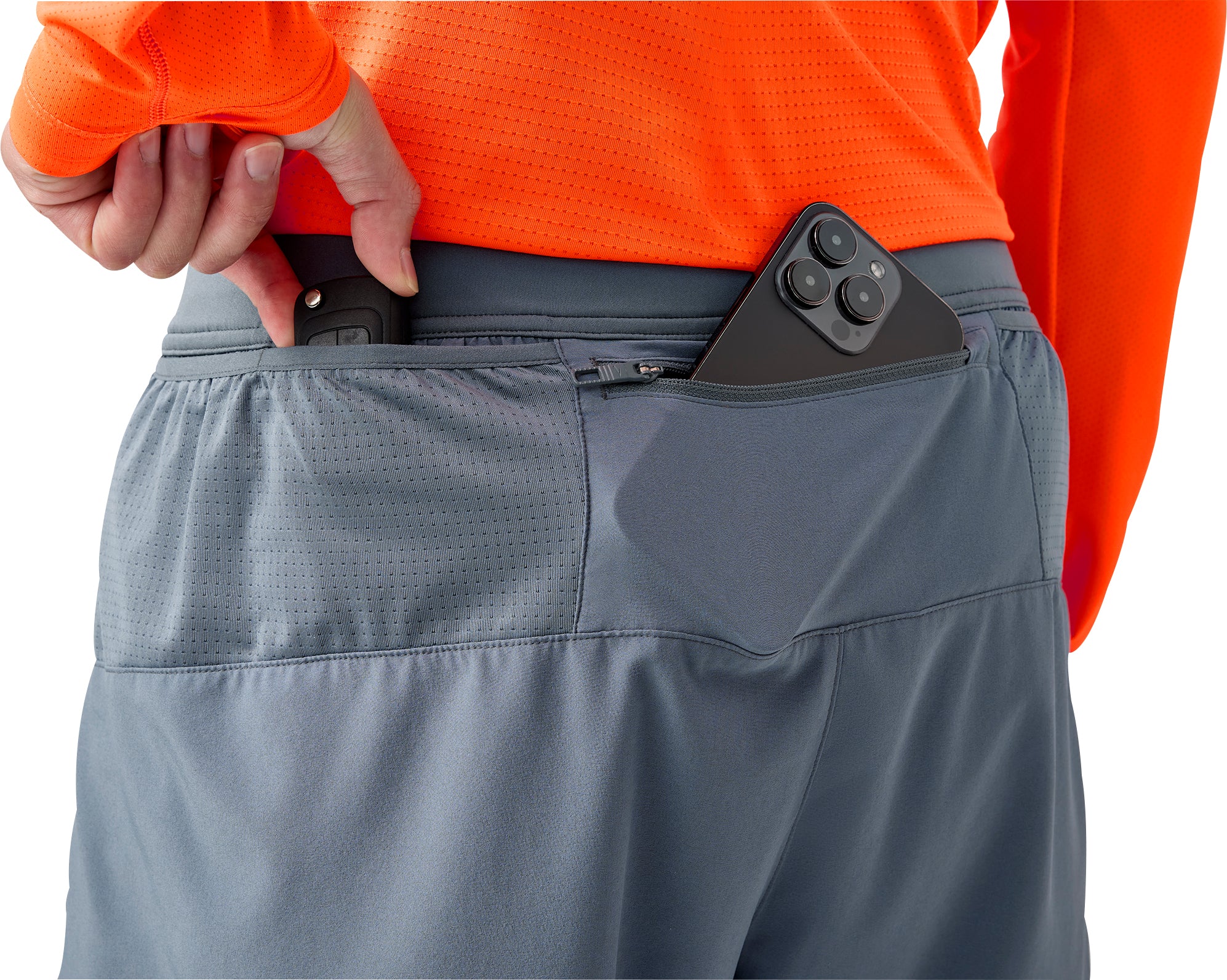 Brooks Journey 5 Inch Mens Running Shorts - Grey - Image 3