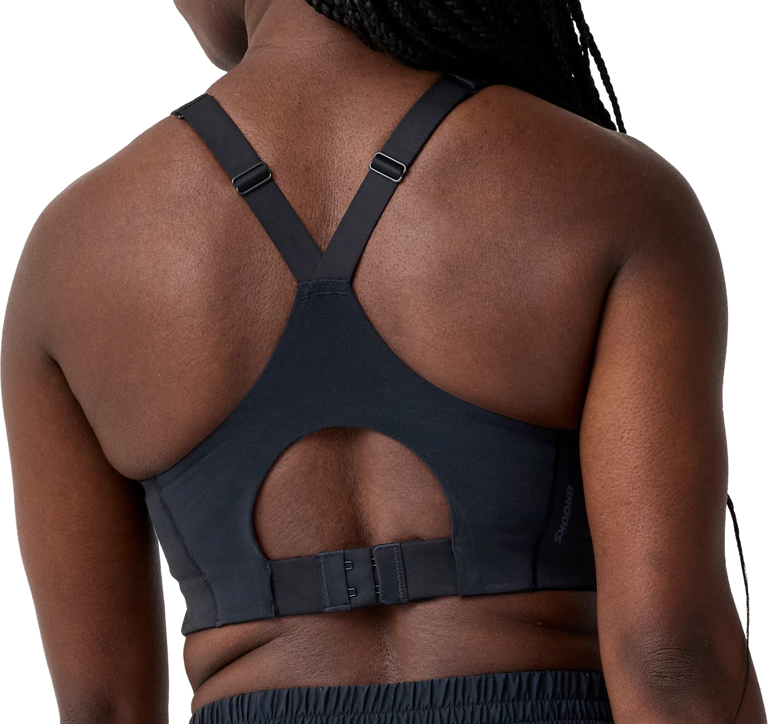 Brooks Limitless Racerback Womens Sports Bra - Black - Image 2