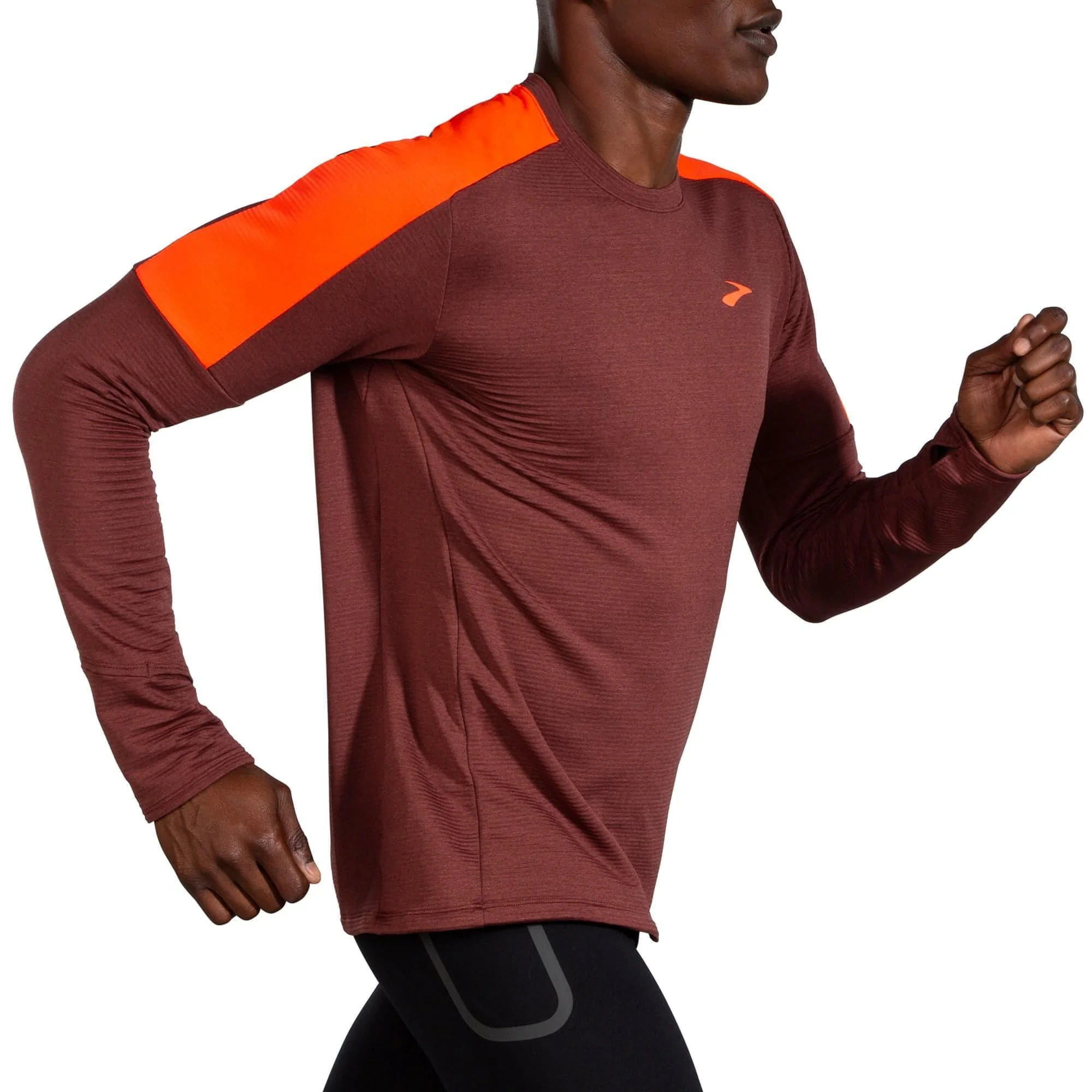Brooks Notch Thermal 2.0 Long Sleeve Mens Running Top - Red - Image 3