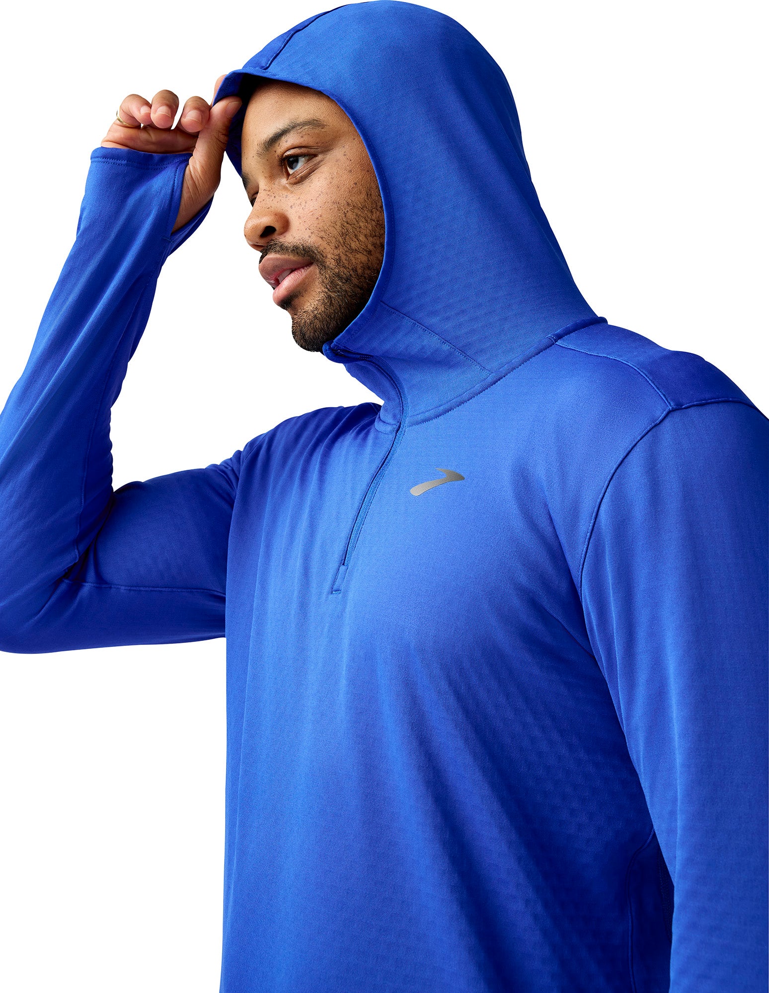 Brooks Notch Thermal 3.0 Mens Running Hoody - Blue - Image 4