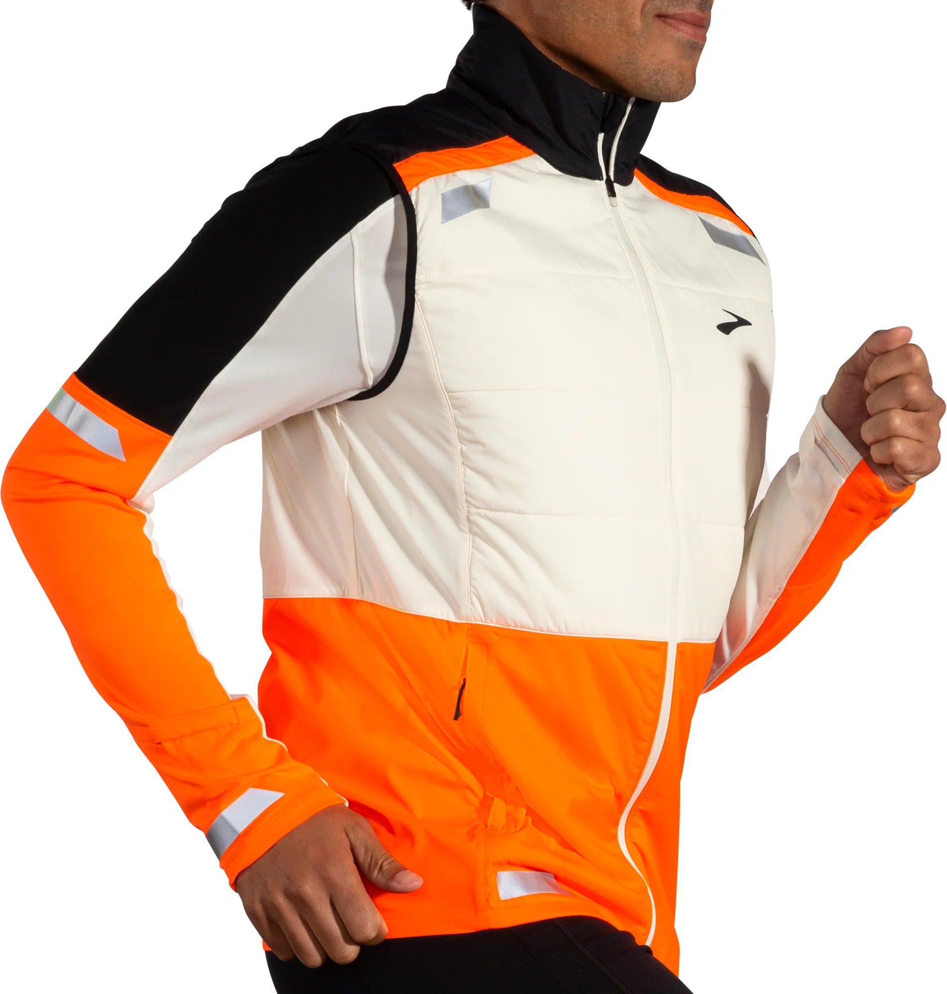 Brooks Run Visible 2.0 Insulated Mens Running Gilet - Grey - Image 3
