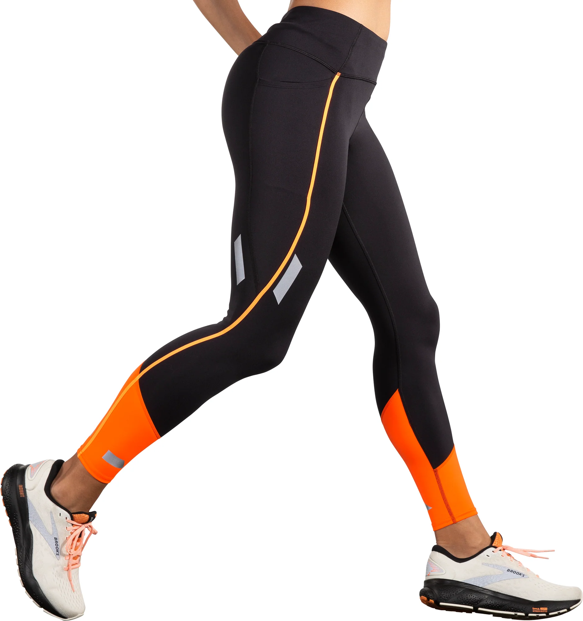 Brooks Run Visible 2.0 Womens Long Running Tights - Black - Image 3