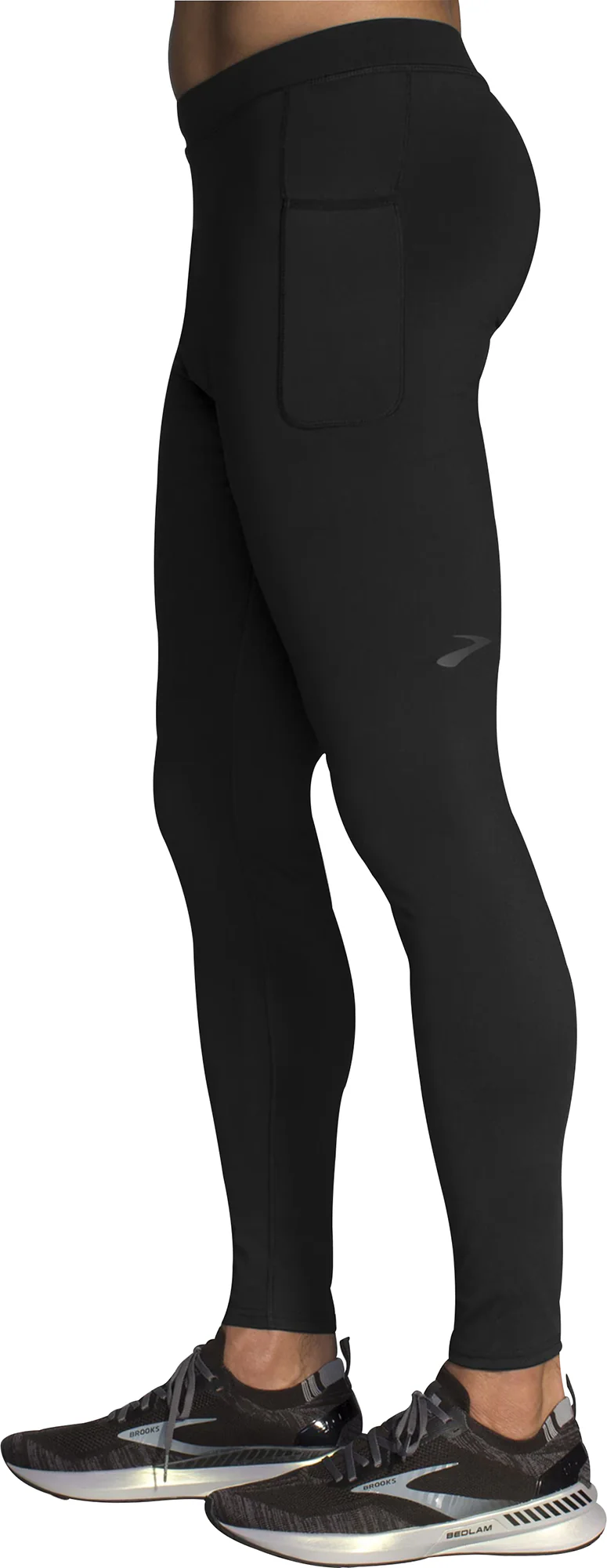 Brooks Source Mens Long Running Tights - Black - Image 3