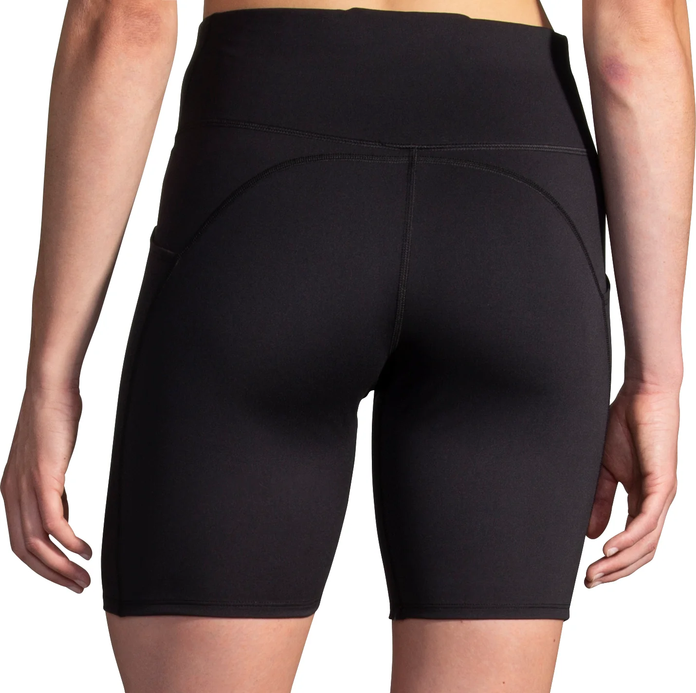 Brooks Spark 8 Inch Womens Short Running Tights - Black - Image 2