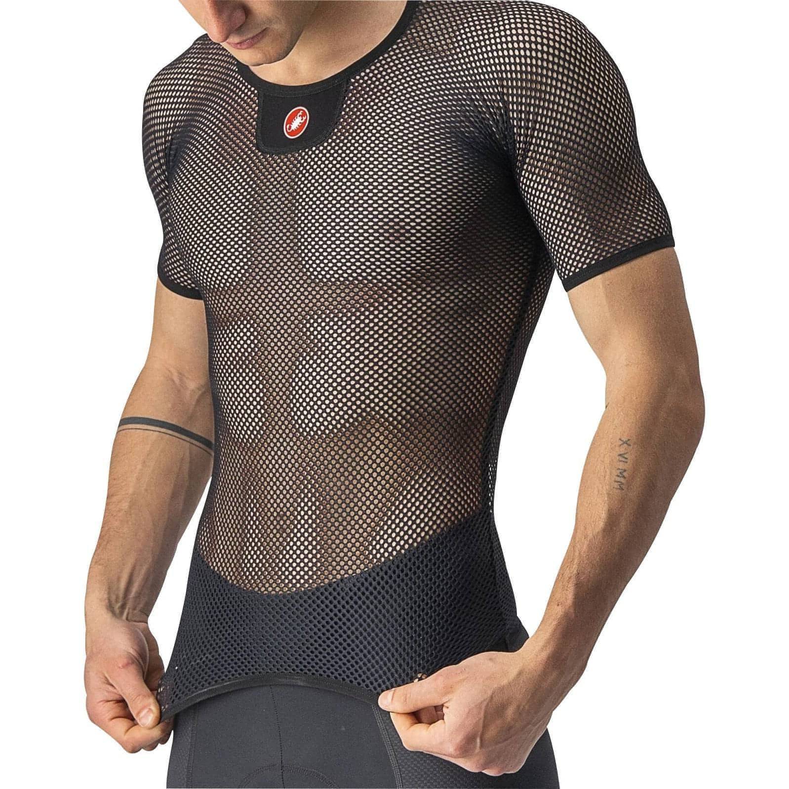 Castelli Core Mesh 3 Short Sleeve Mens Cycling Base Layer - Black - Image 3