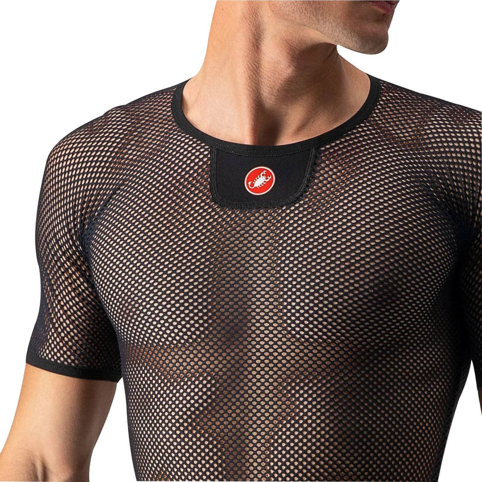 Castelli Core Mesh 3 Short Sleeve Mens Cycling Base Layer - Black - Image 4