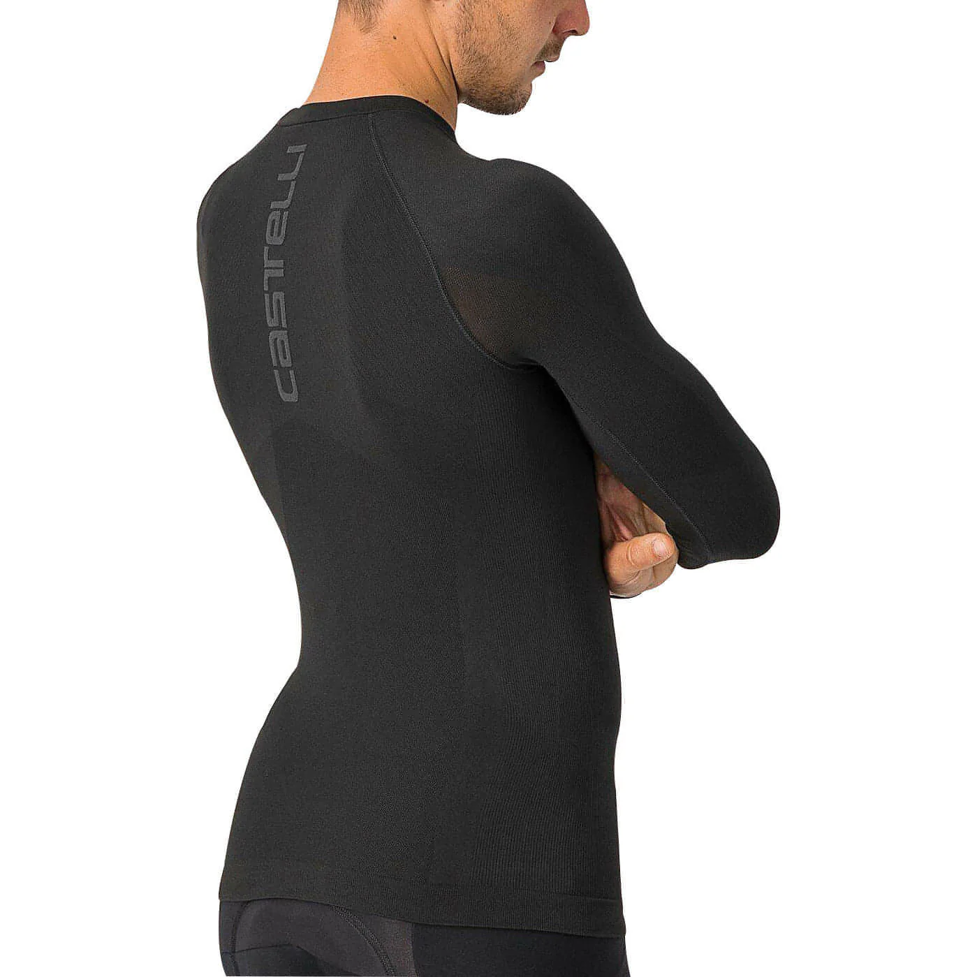 Castelli Core Seamless Long Sleeve Mens Cycling Base Layer - Black - Image 3