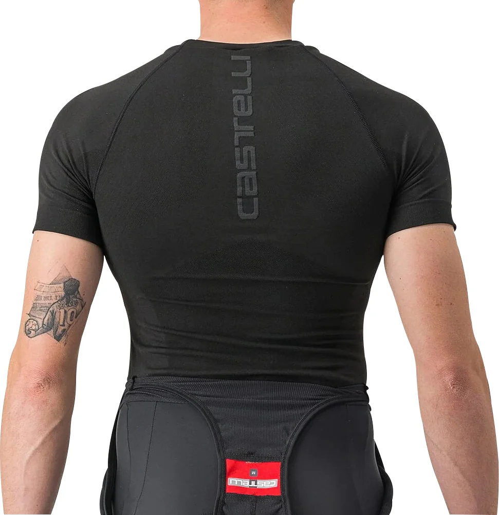 Castelli Core Seamless Short Sleeve Mens Cycling Base Layer - Black - Image 2
