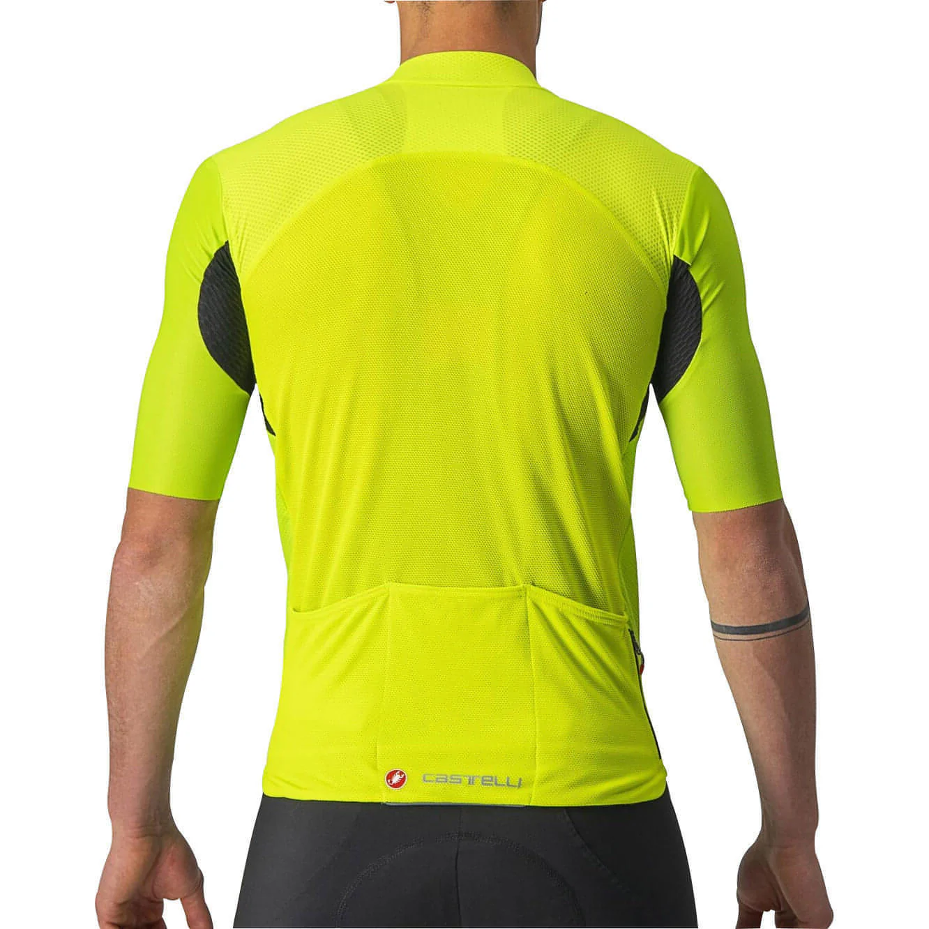 Castelli Endurance Elite Short Sleeve Mens Cycling Jersey - Yellow - Image 2