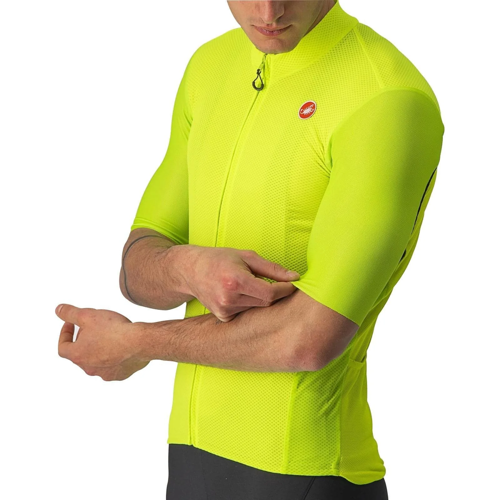 Castelli Endurance Elite Short Sleeve Mens Cycling Jersey - Yellow - Image 3