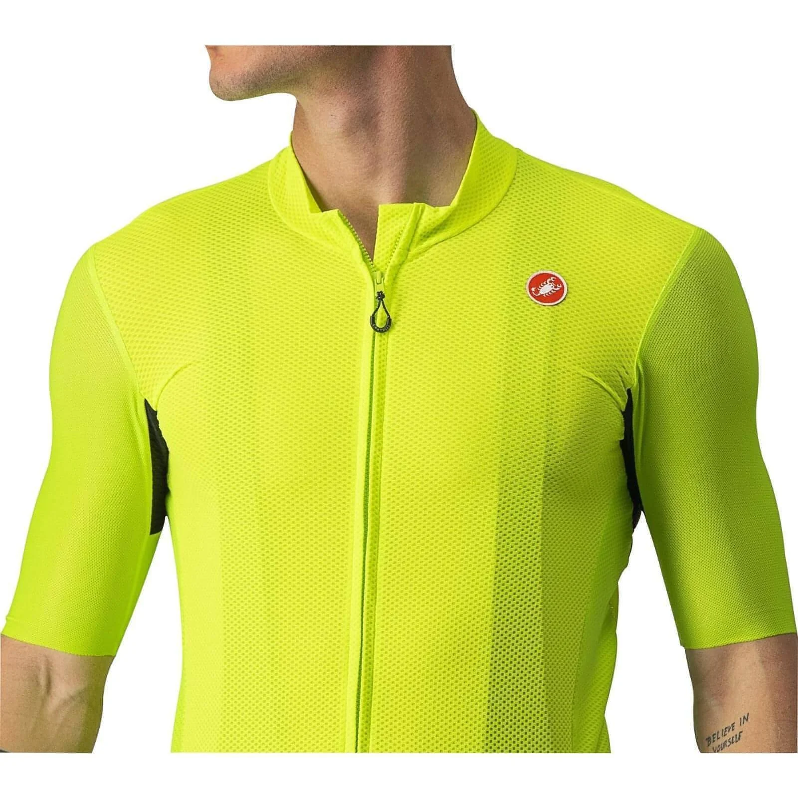 Castelli Endurance Elite Short Sleeve Mens Cycling Jersey - Yellow - Image 6