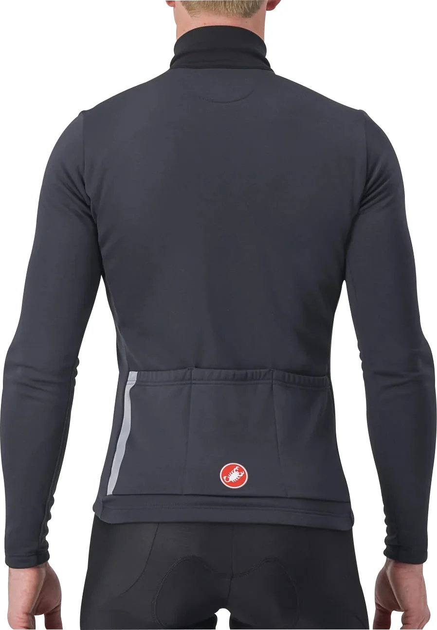 Castelli Entrata Thermal Long Sleeve Mens Cycling Jersey - Black - Image 2