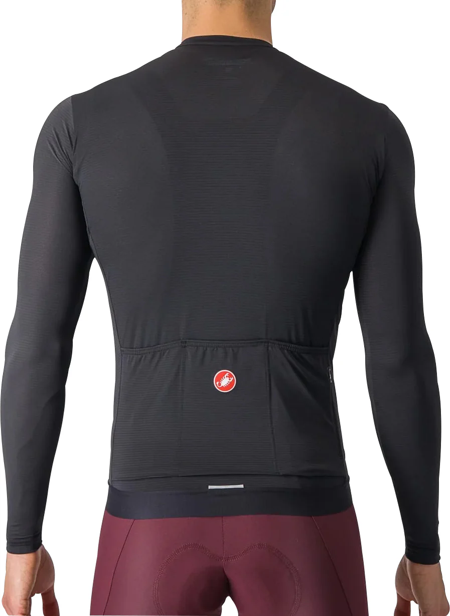 Castelli Espresso Long Sleeve Mens Cycling Jersey - Black - Image 2