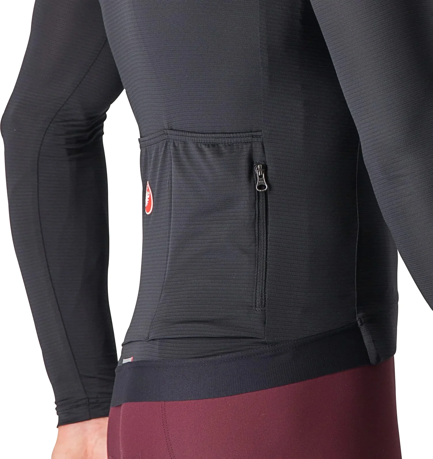 Castelli Espresso Long Sleeve Mens Cycling Jersey - Black - Image 5