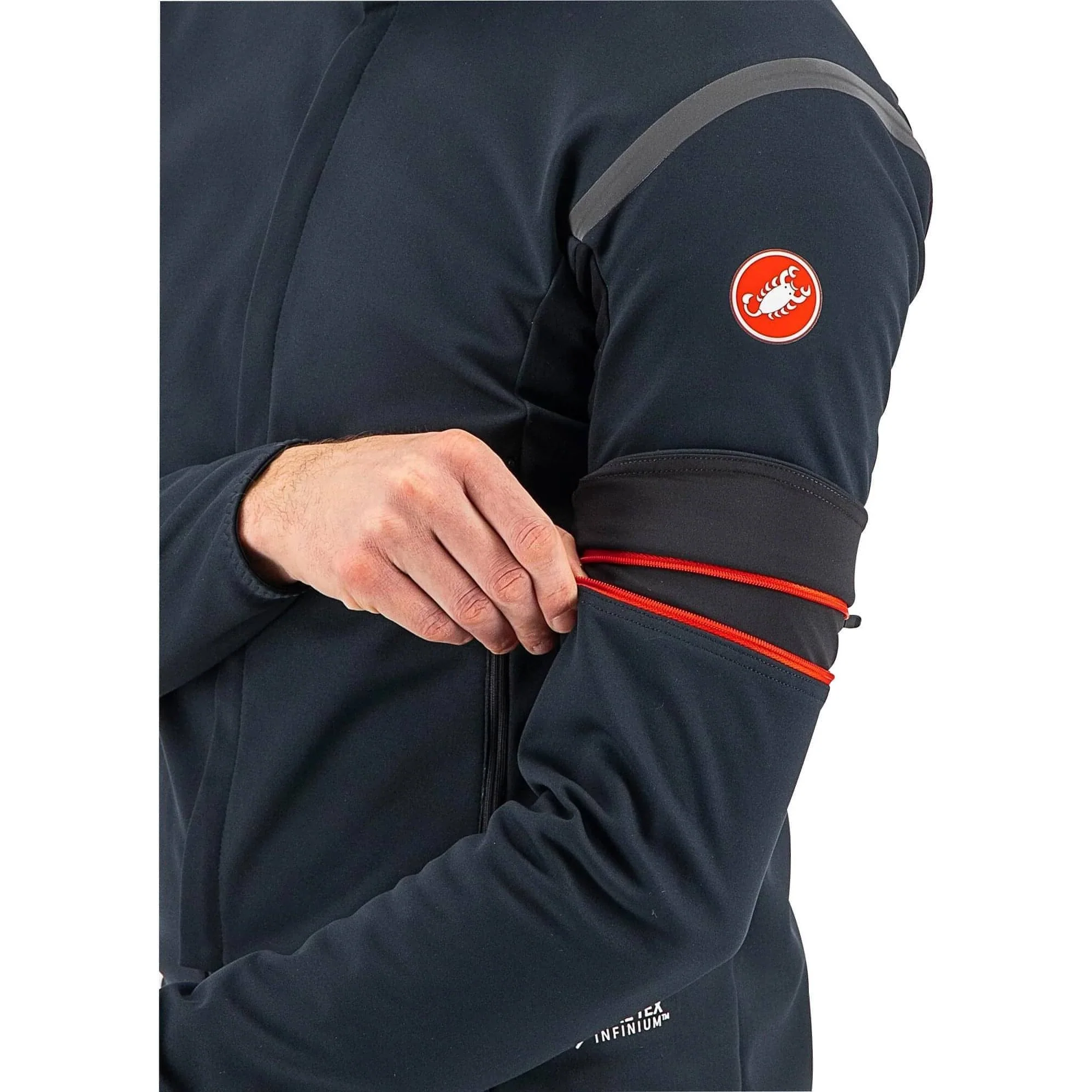 Castelli Perfetto RoS 2 Convertible Mens Cycling Jacket - Black - Image 3