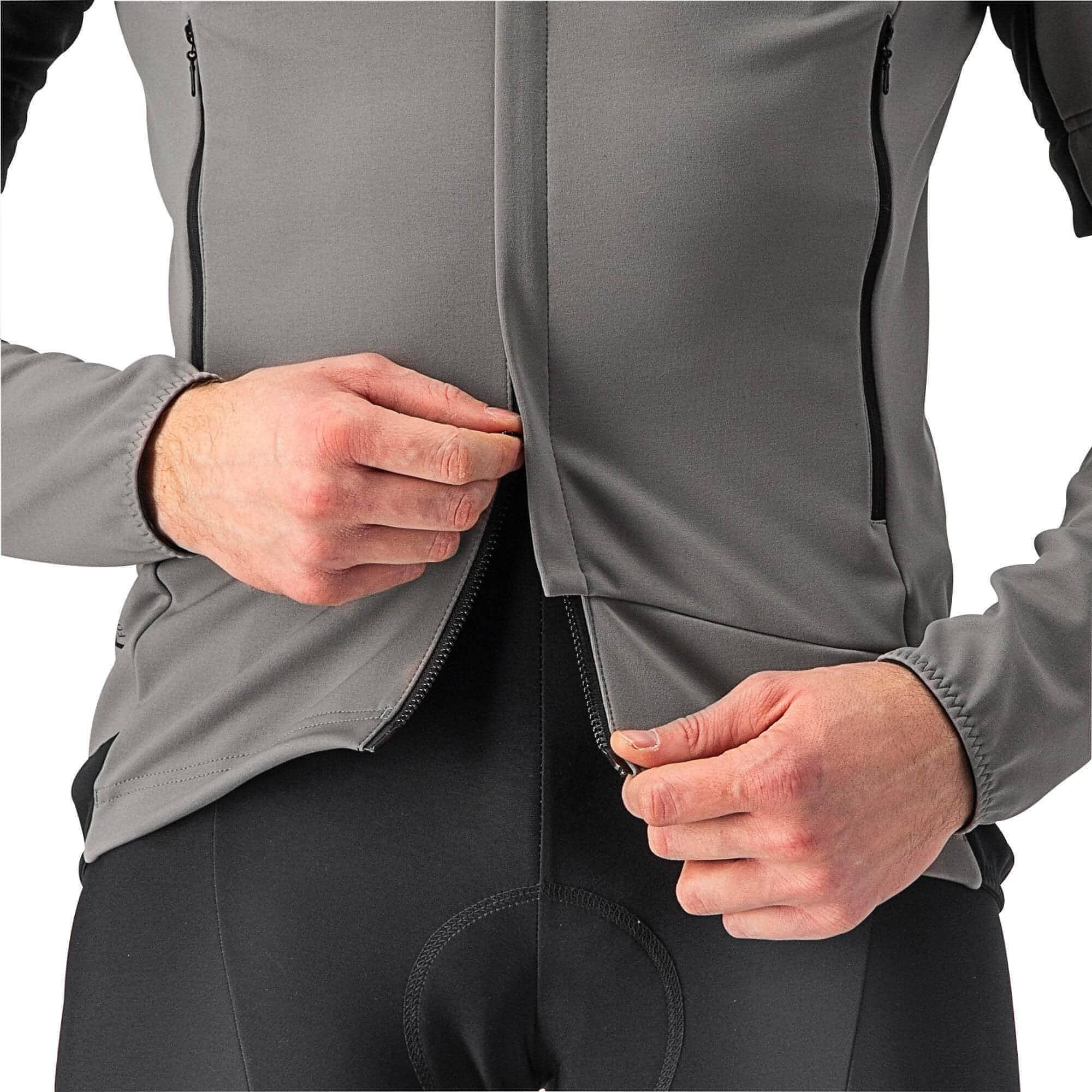 Castelli Perfetto Ros 2 Convertible Mens Cycling Jacket - Grey - Image 5