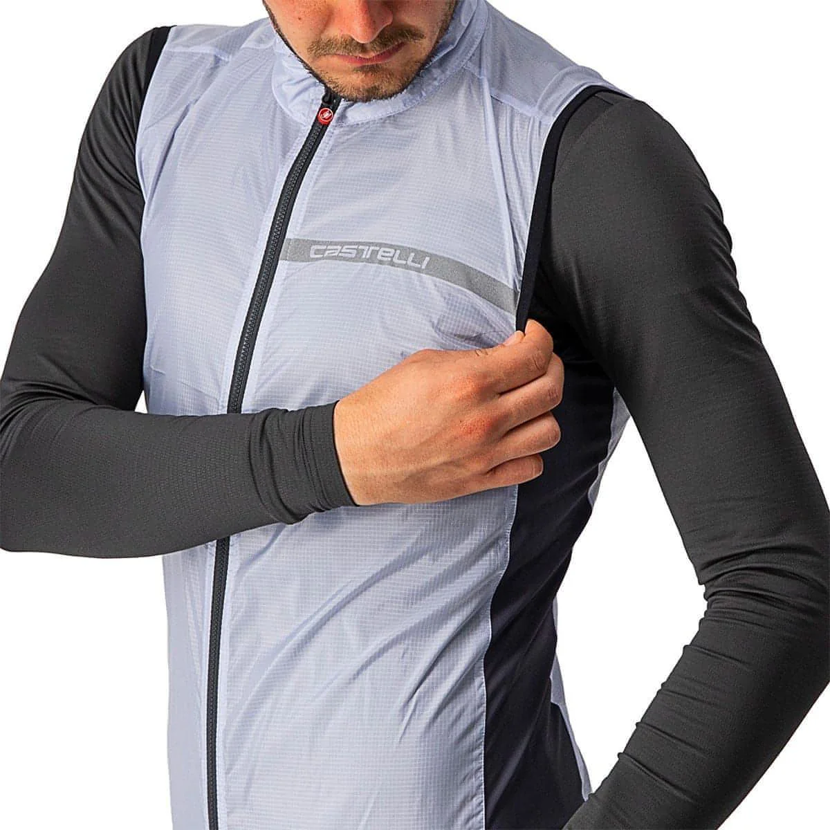 Castelli Squadra Stretch Mens Cycling Gilet - Silver - Image 3