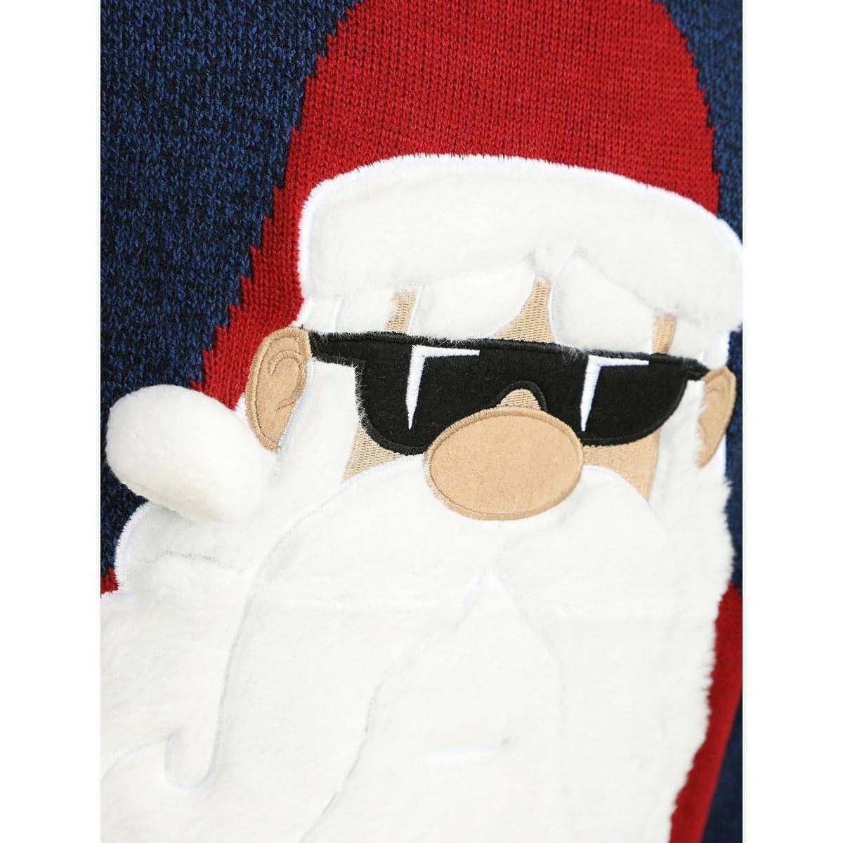 Christmas Cool Santa Junior Christmas Jumper - Blue - Image 3