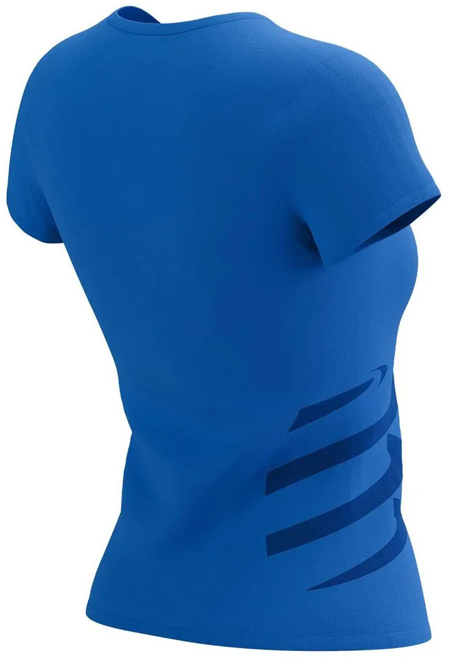 Compressport Logo Short Sleeve Womens Running Top - Blue - Image 2