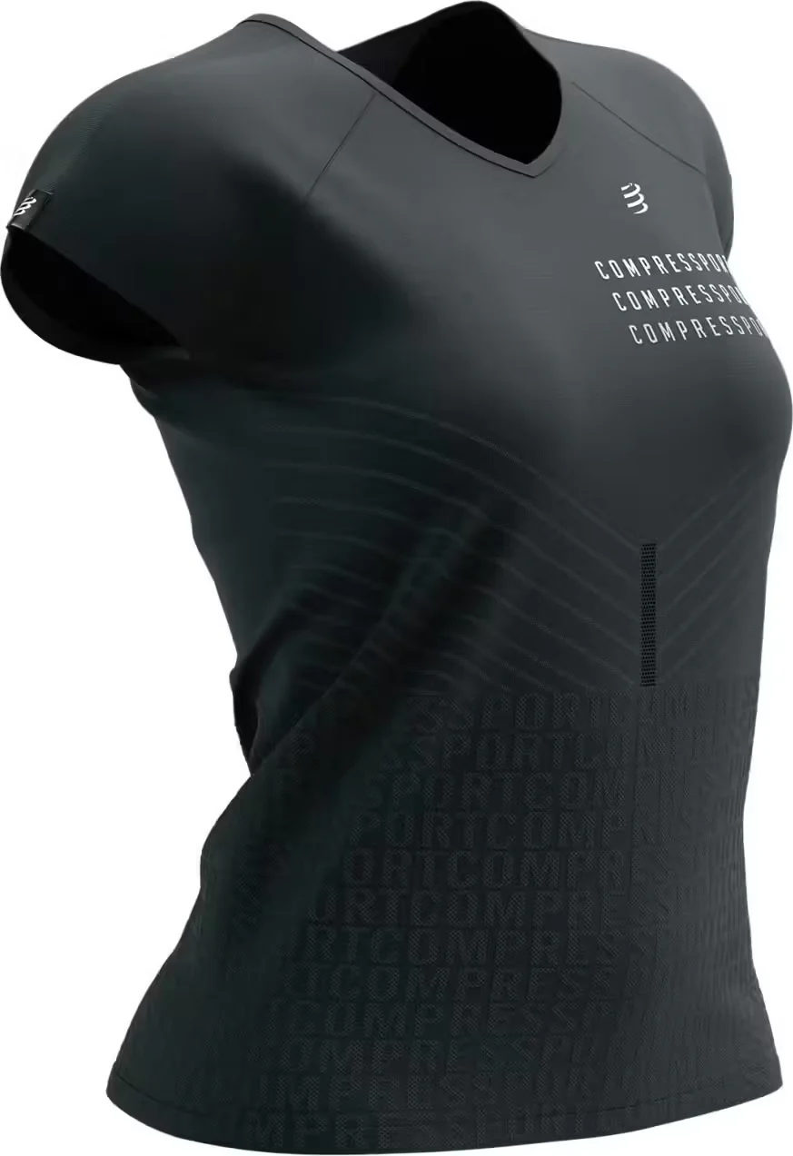Compressport Performance Short Sleeve Womens Running Top - Black