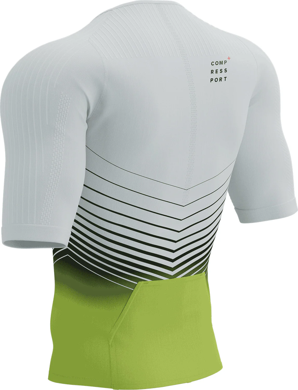 Compressport Tri Postural Aero Short Sleeve Mens Cycling Jersey - White - Image 2