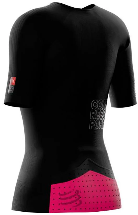 Compressport Tri Postural Aero Short Sleeve Womens Running Top - Black - Image 2