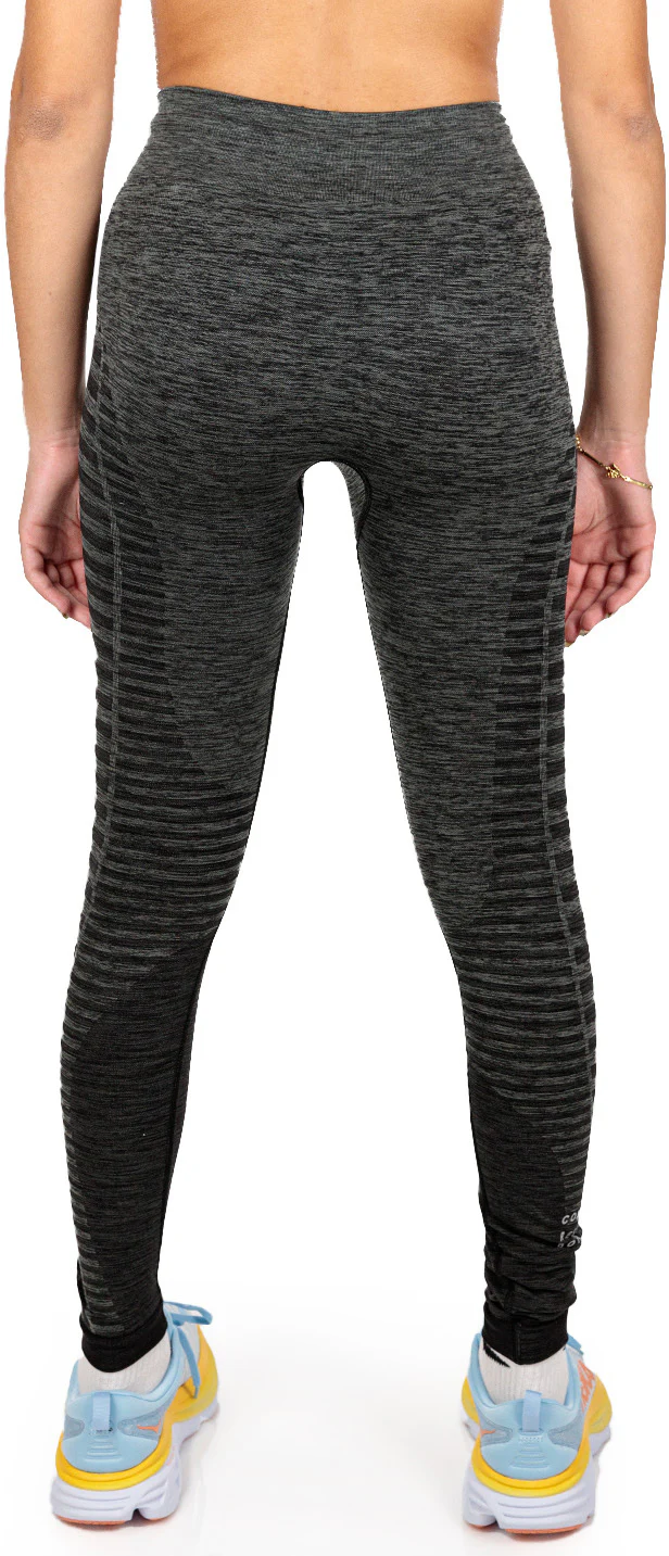 Compressport Winter Womens Long Running Tights - Black - Image 2