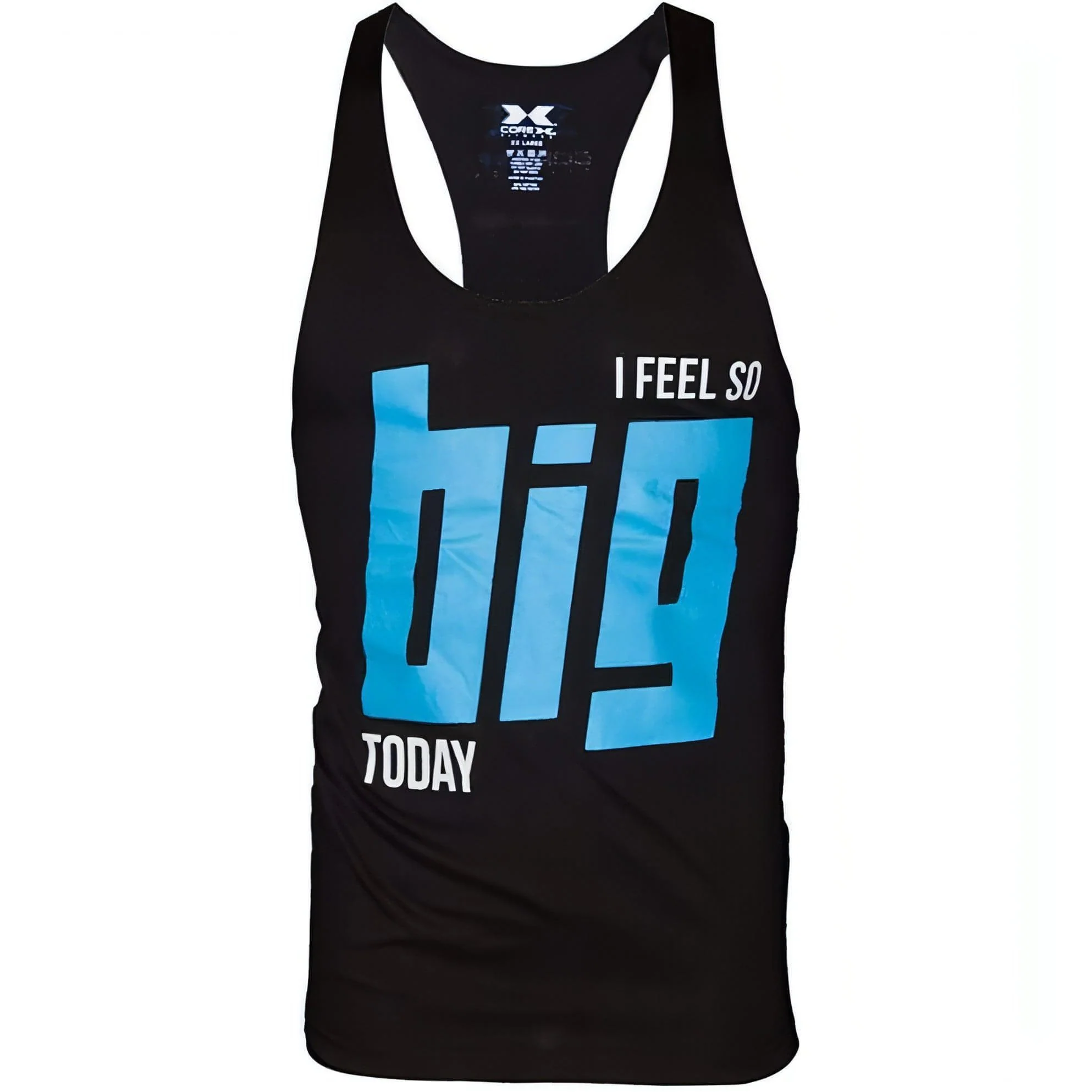 CoreX Fitness I Feel So Big Today Stringer Mens Training Vest - Black - Image 2