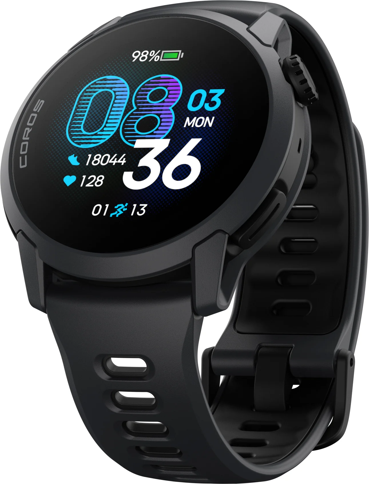 COROS PACE 4 Silicone Strap GPS Sport Watch - Black - Image 4