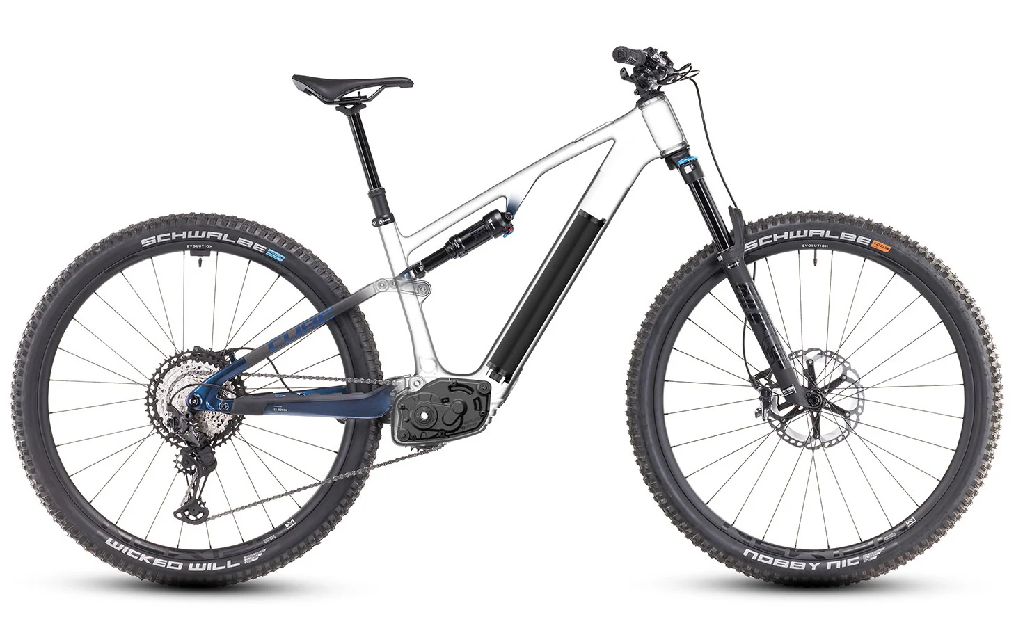 Cube AMS Hybrid One44 C:68X SLX 400X Electric Mountain Bike 2024 - Cobalt - Image 4