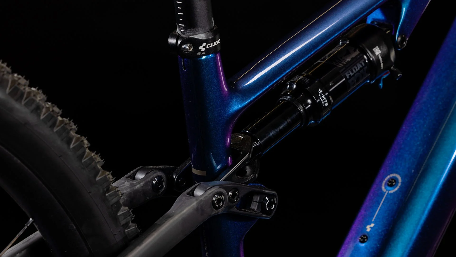 Cube AMS Hybrid One44 C:68X SLX 400X Electric Mountain Bike 2024 - Cobalt - Image 6