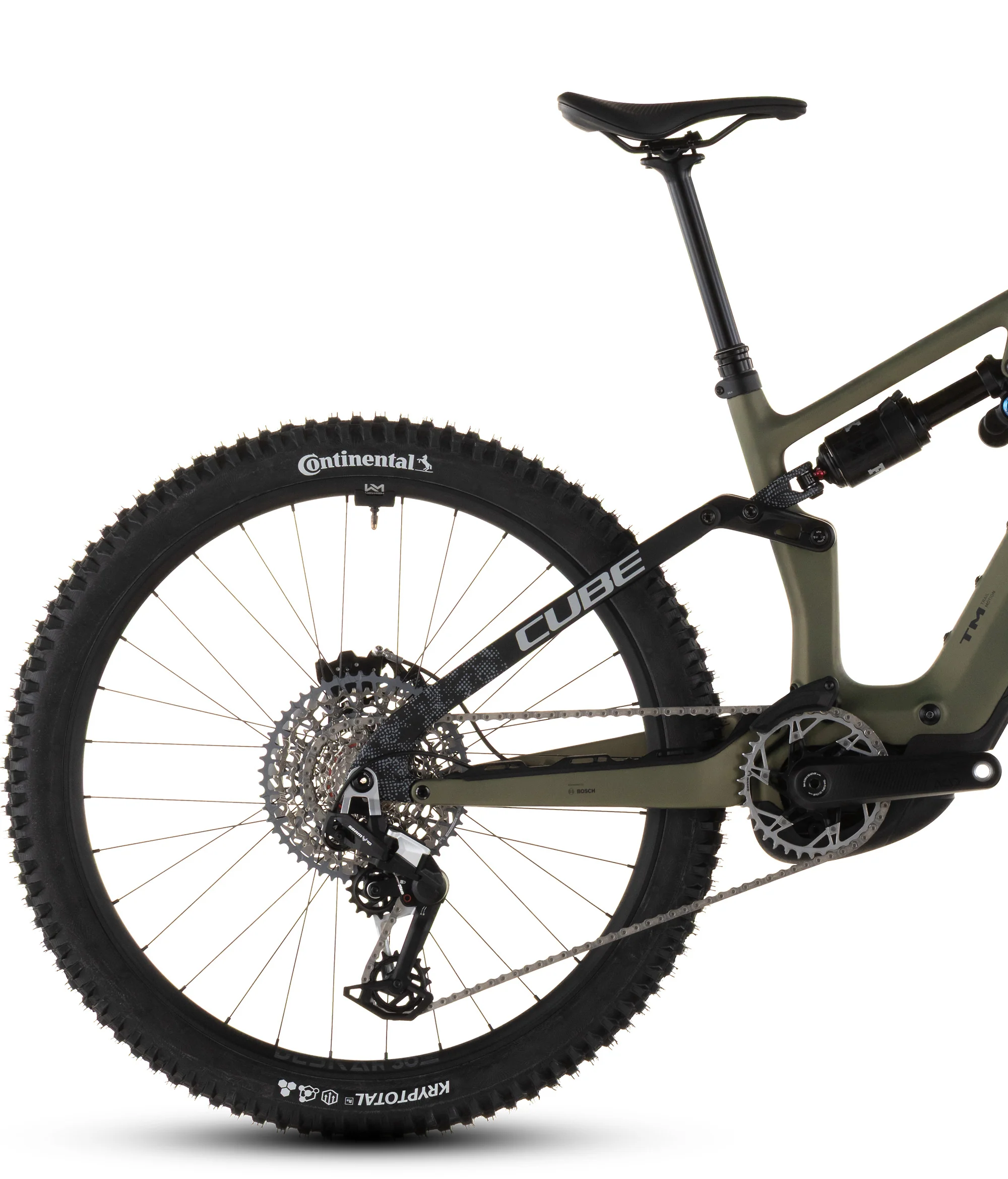 Cube AMS Hybrid One77 C:62 TM 600X Carbon Full Suspension Electric Bike 2026 - Reedgreen - Image 2