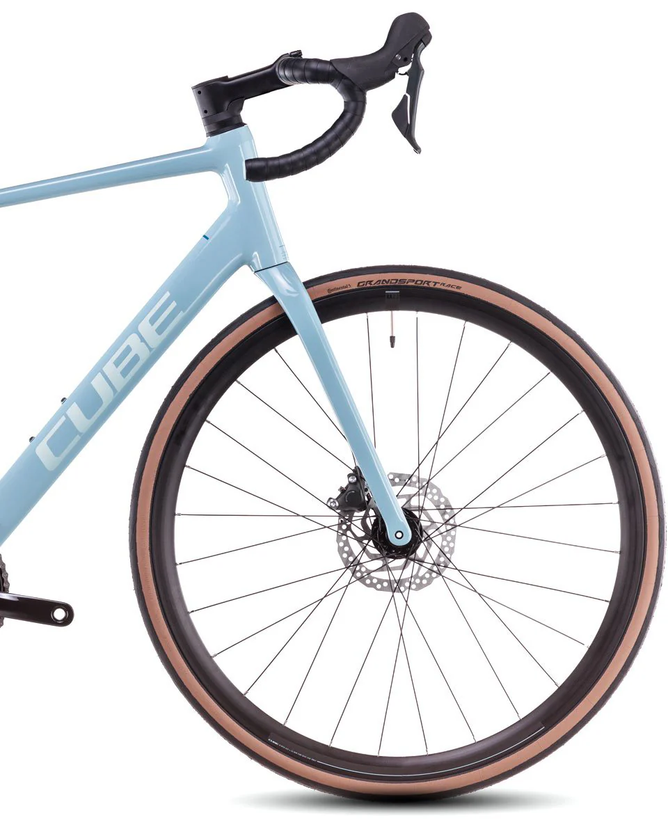 Cube Attain Race Road Bike 2025 - Teal Grey - Image 3