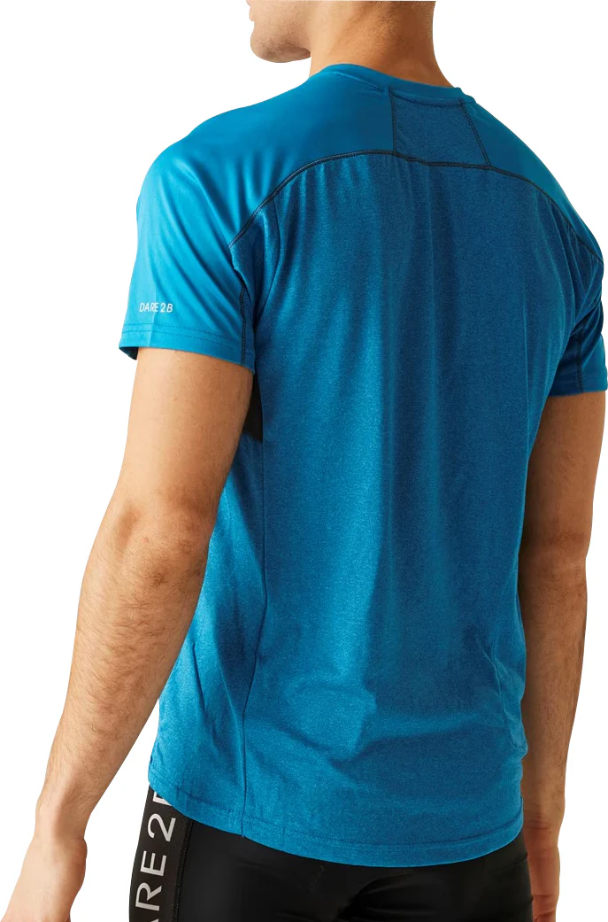 Dare2B Aces II Half Zip Short Sleeve Mens Training Top - Blue - Image 2