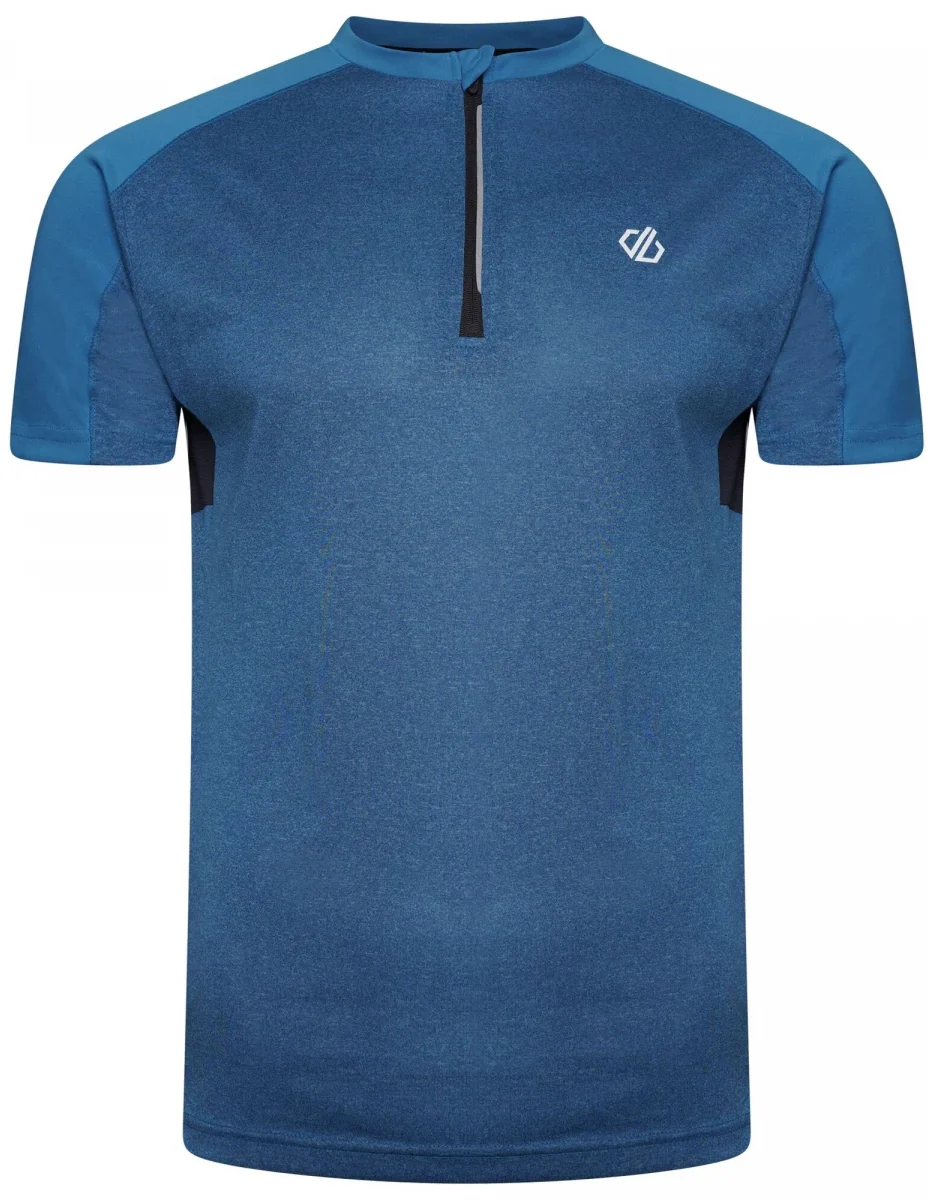 Dare2B Aces II Half Zip Short Sleeve Mens Training Top - Blue - Image 4
