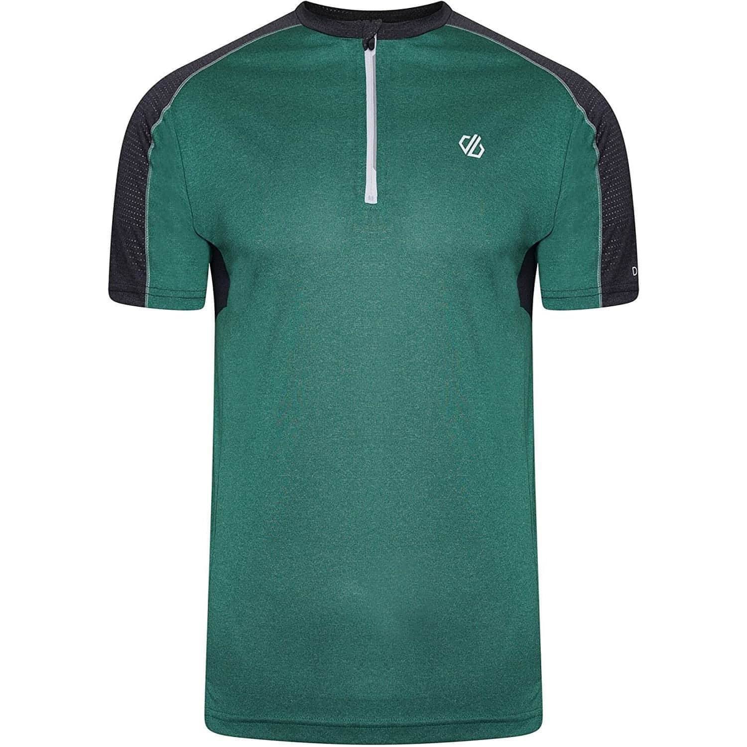 Dare2B Aces II Half Zip Short Sleeve Mens Training Top - Green - Image 3