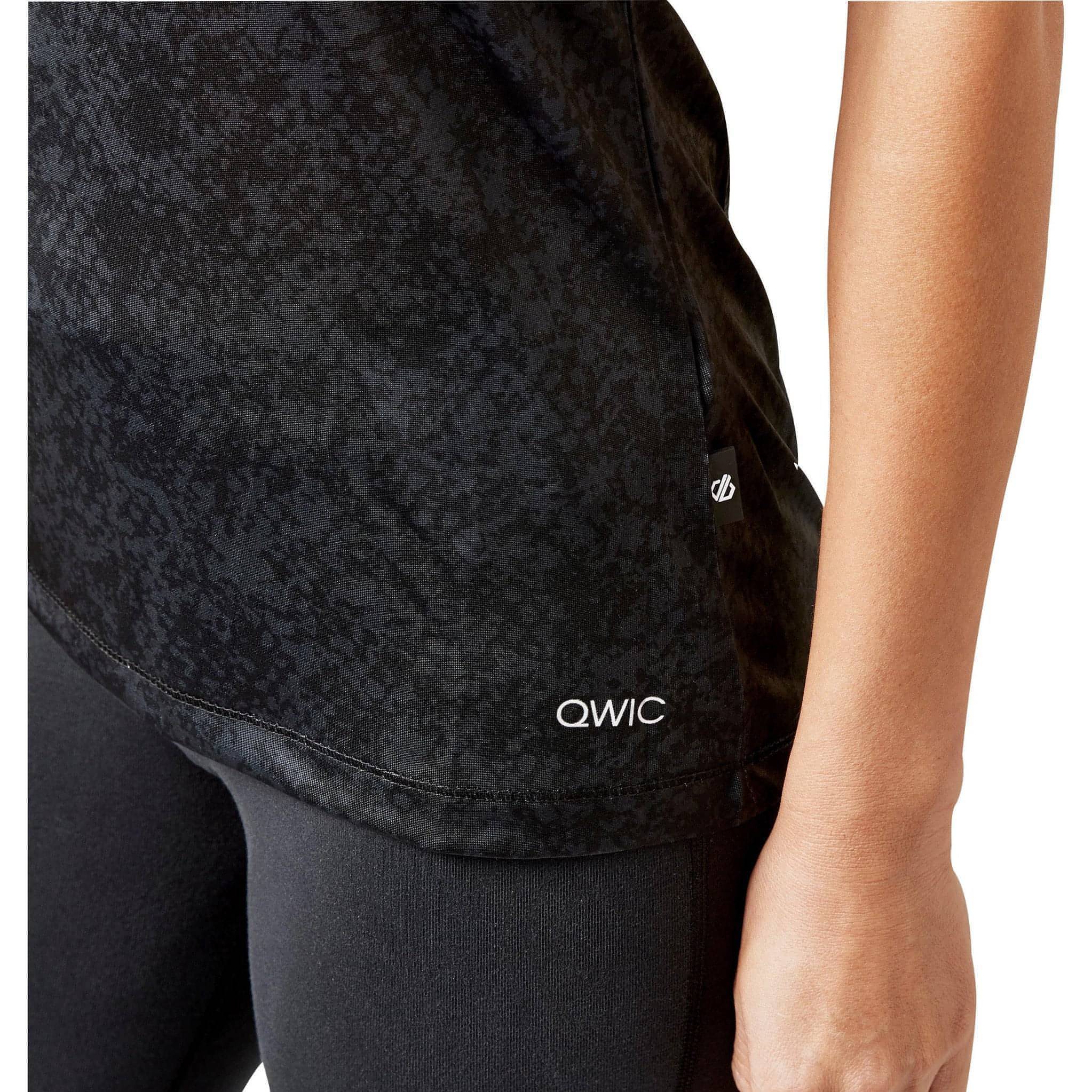 Dare2B Theory Short Sleeve Half Zip Womens Cycling Jersey - Black - Image 3