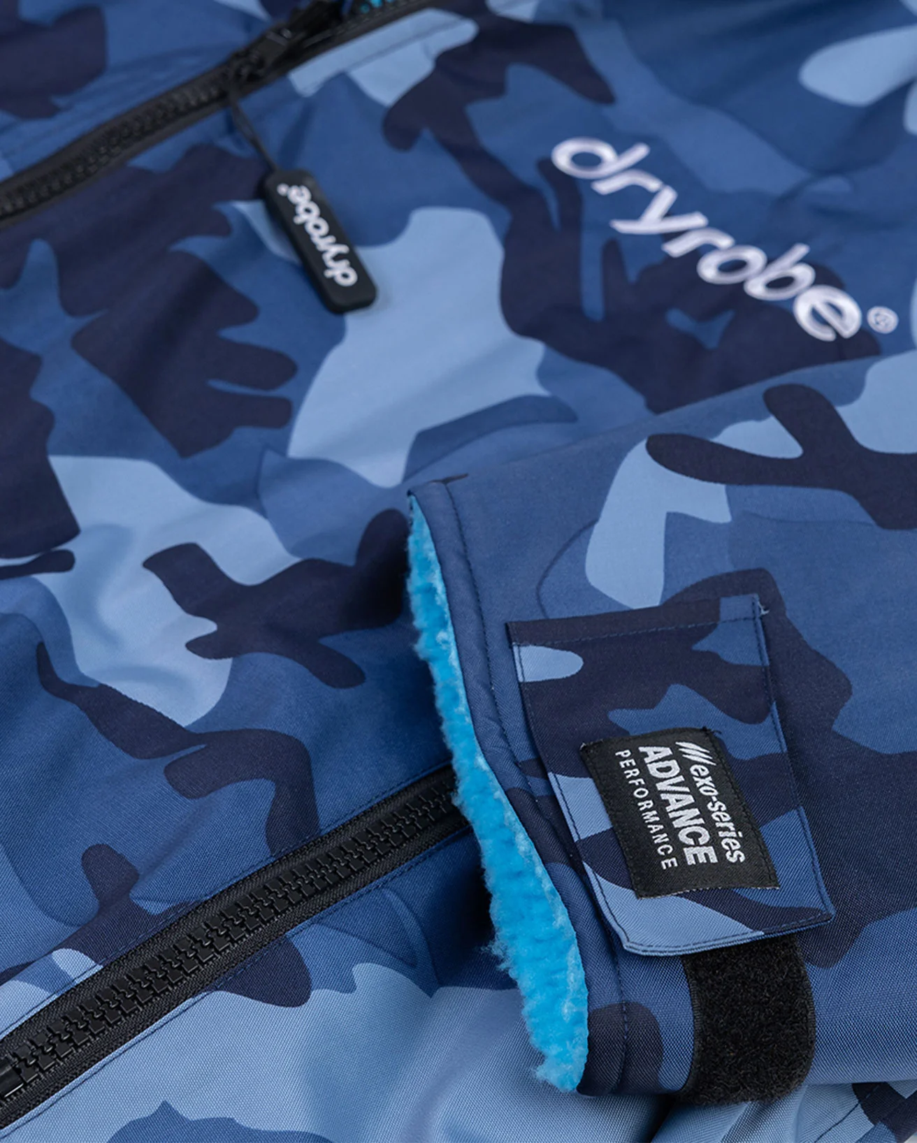 Dryrobe Advance Long Sleeve Changing Robe - Blue Camo - Image 4