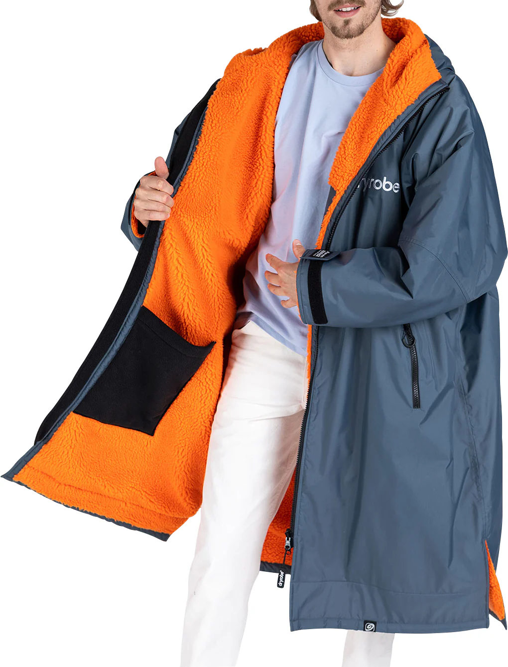 Dryrobe Advance Long Sleeve Changing Robe - Grey - Image 2