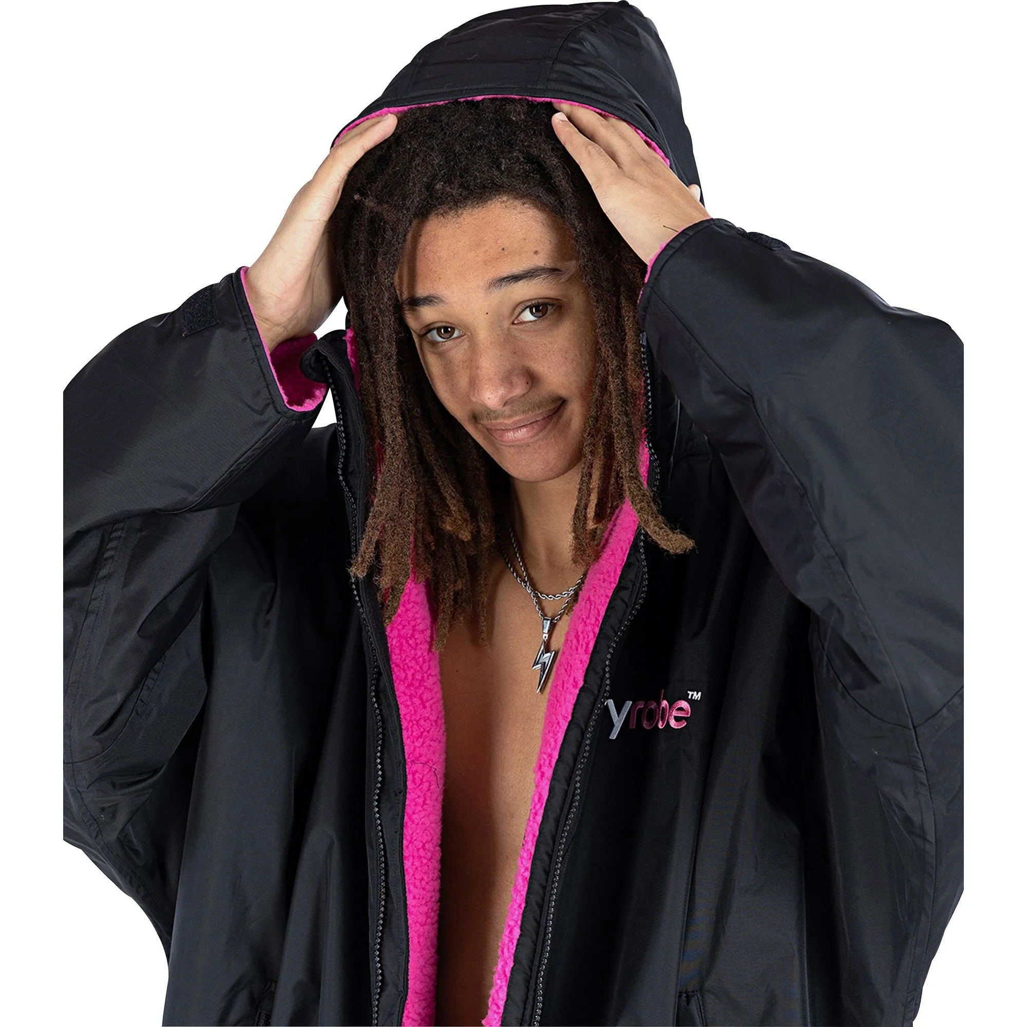 Dryrobe Advance Long Sleeve Changing Robe - Pink - Image 4