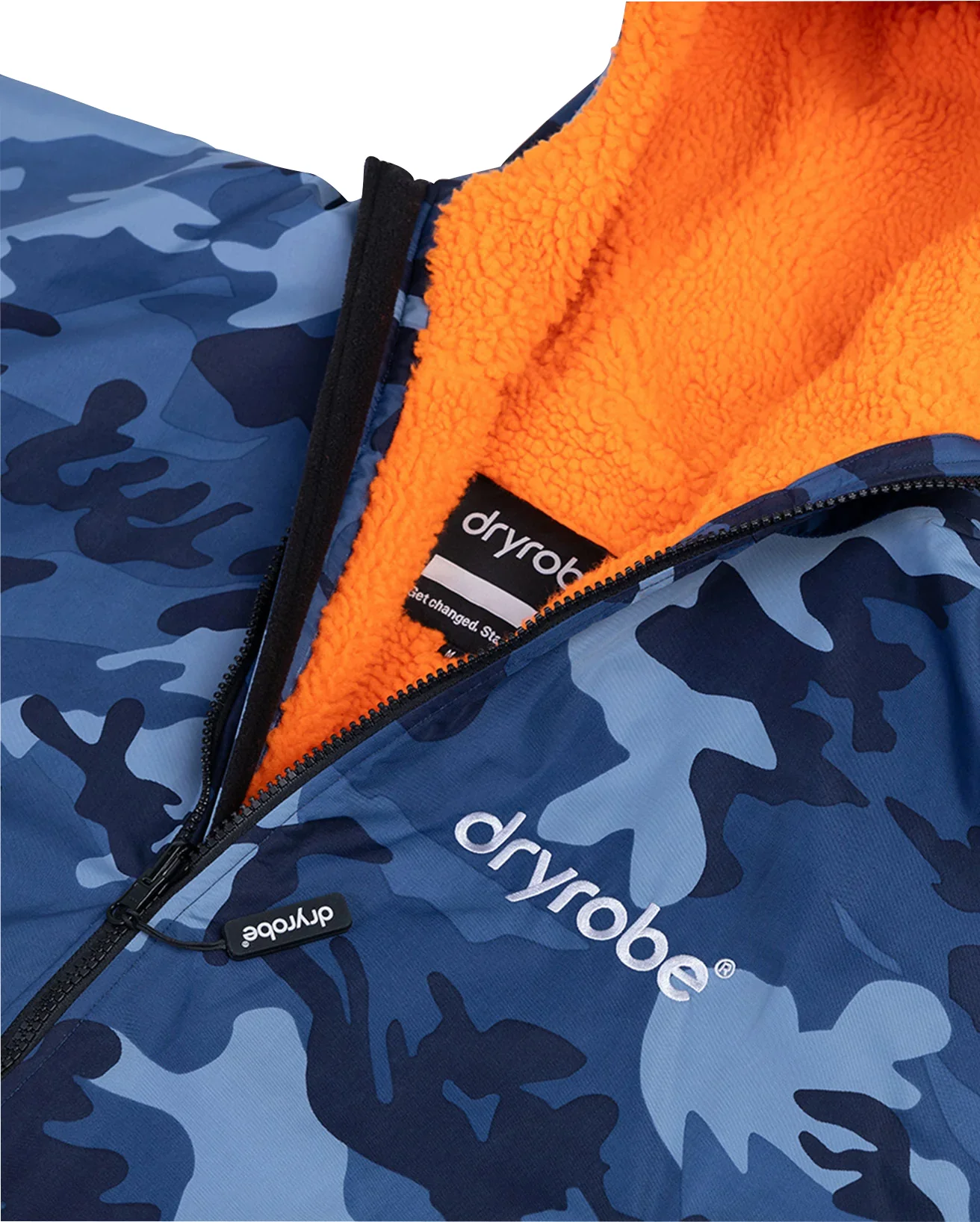 Dryrobe Advance Long Sleeve Junior Changing Robe - Blue Camo - Image 4