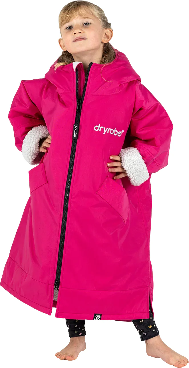 Dryrobe Advance Long Sleeve Junior Changing Robe - Pink - Image 2