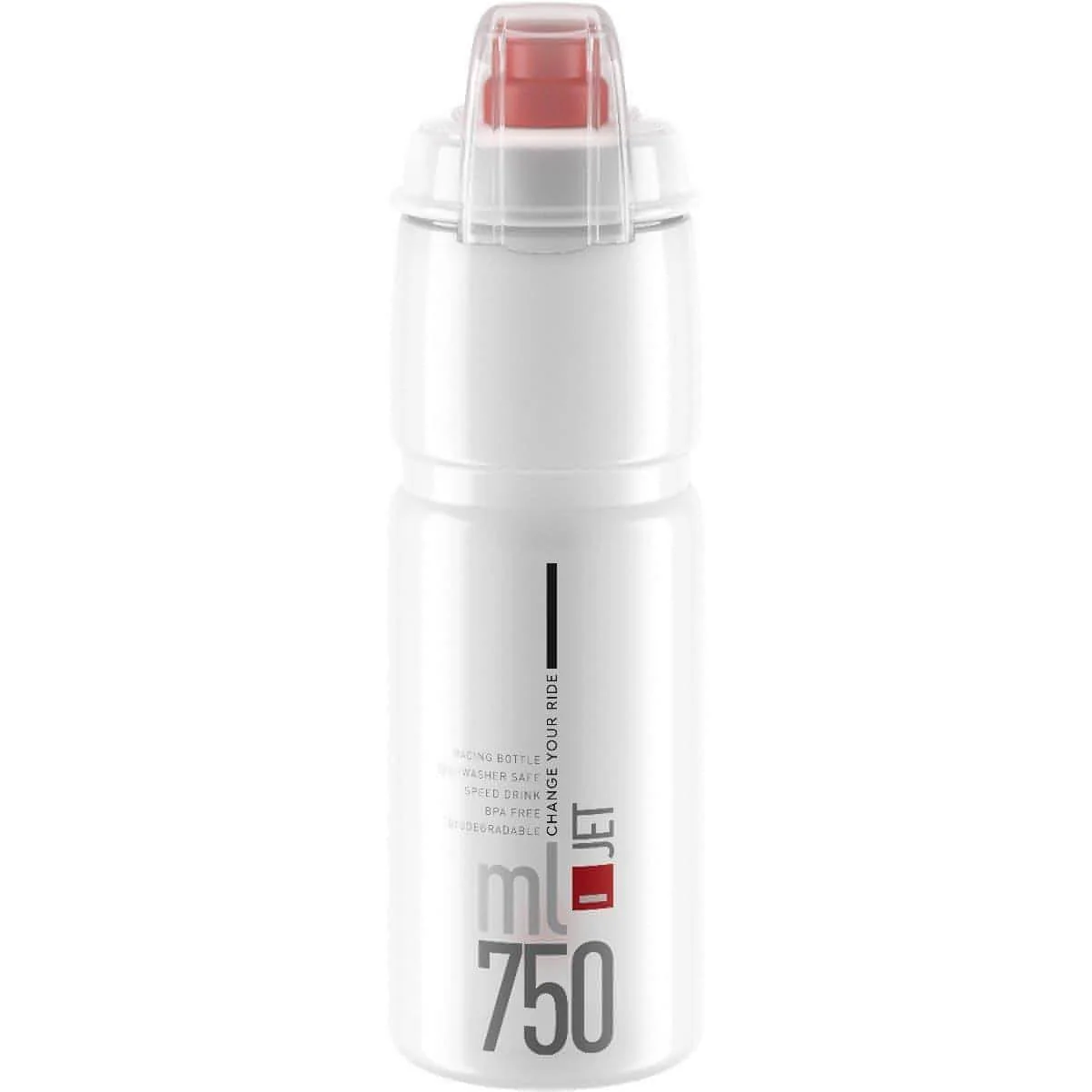 Elite Jet Biodegradable MTB 750ml Water Bottle - Clear