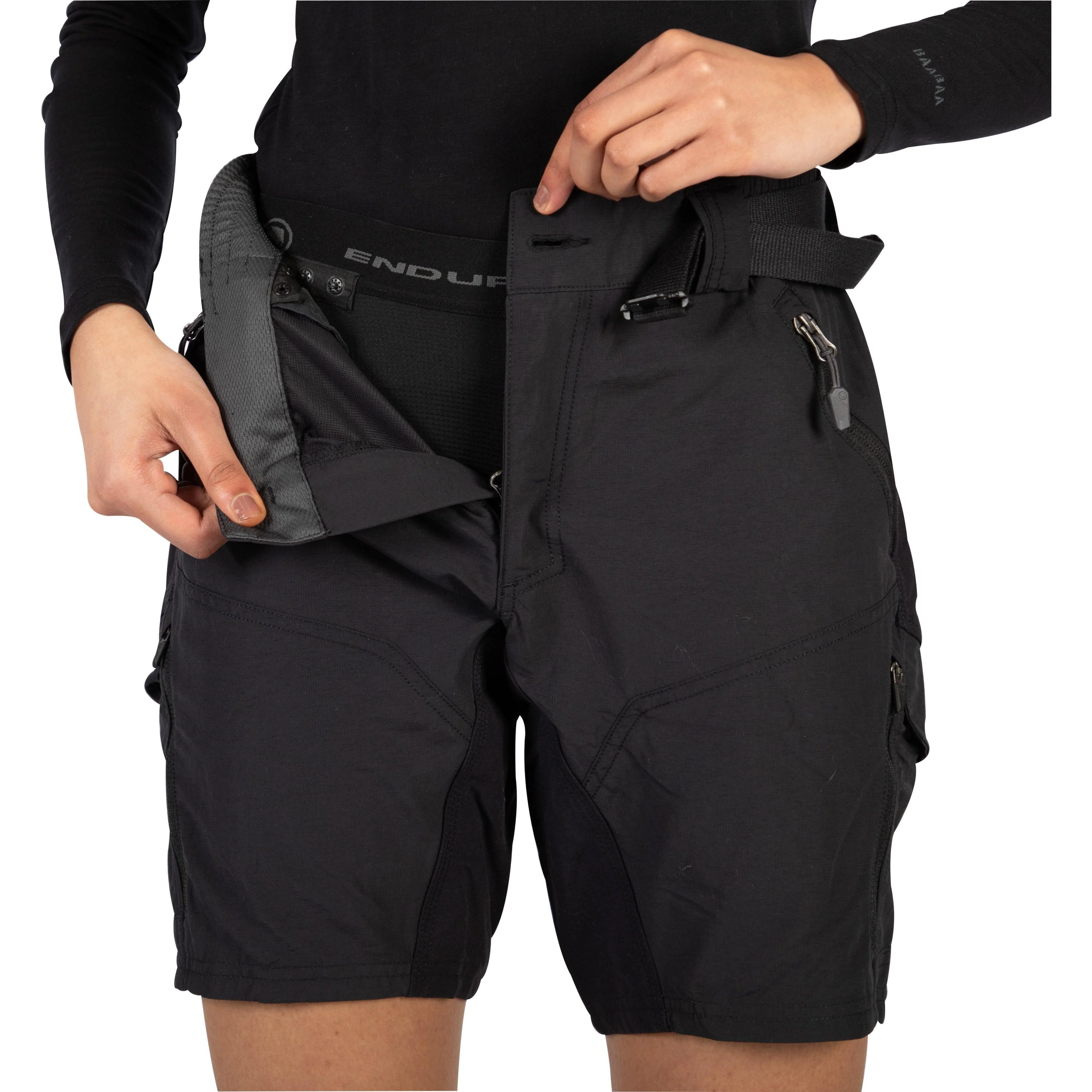 Endura Hummvee Womens Baggy Cycling Shorts With Liner - Black - Image 7